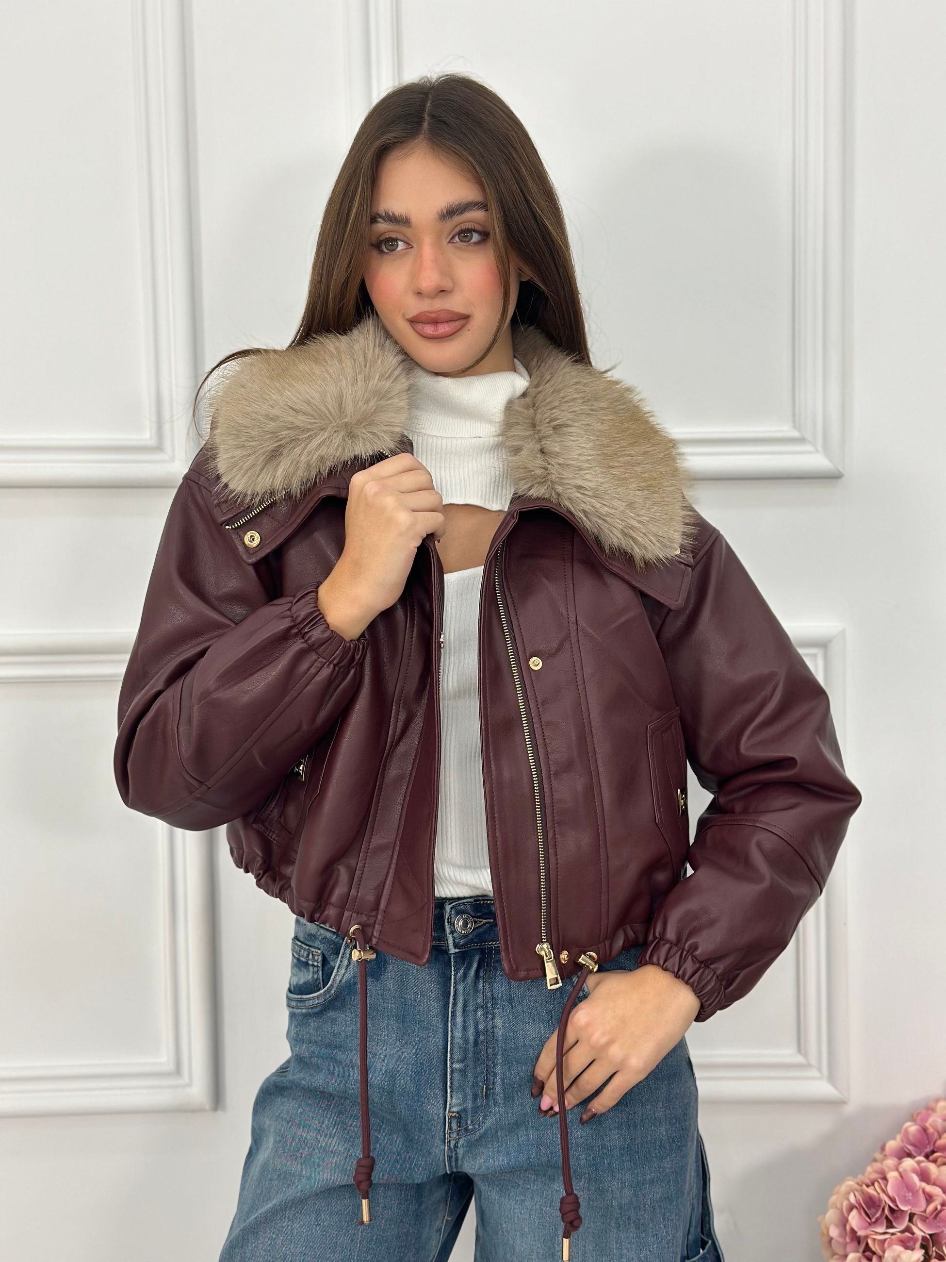 Giubbotto Crop Top Quality S-5636