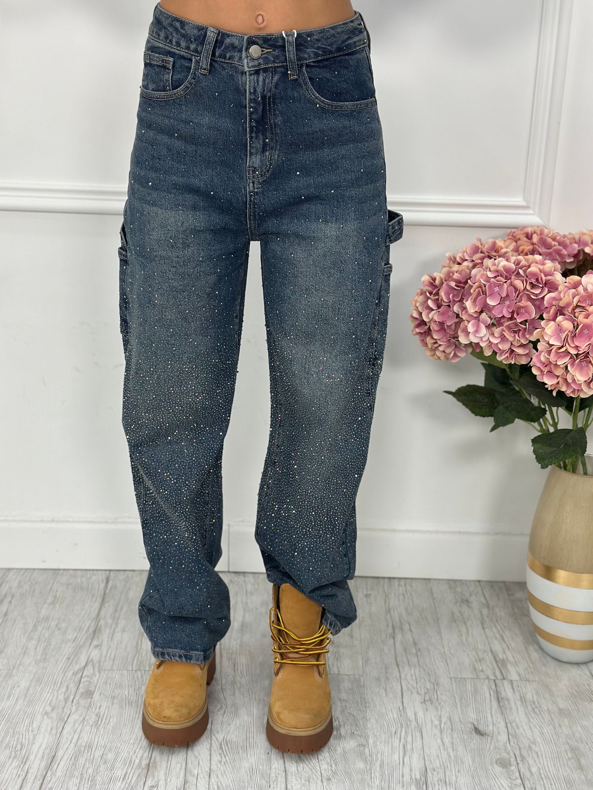 Jeans Balloon Brillantini YW1341 (elastico)