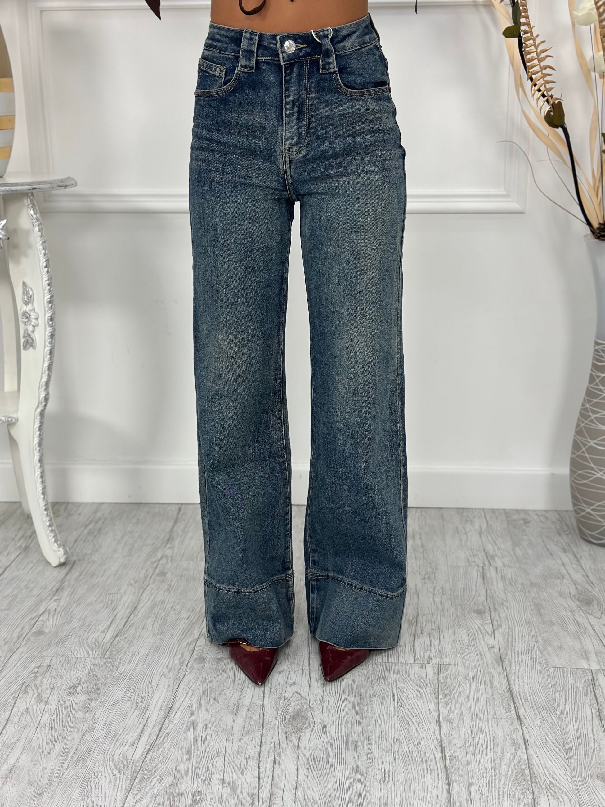 Jeans palazzo elastico 8784