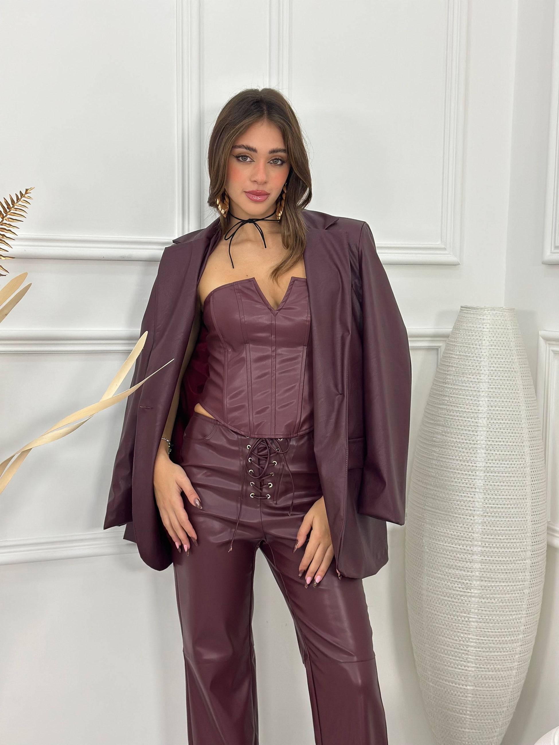 Giacca Over Size in Ecopelle ARG11040