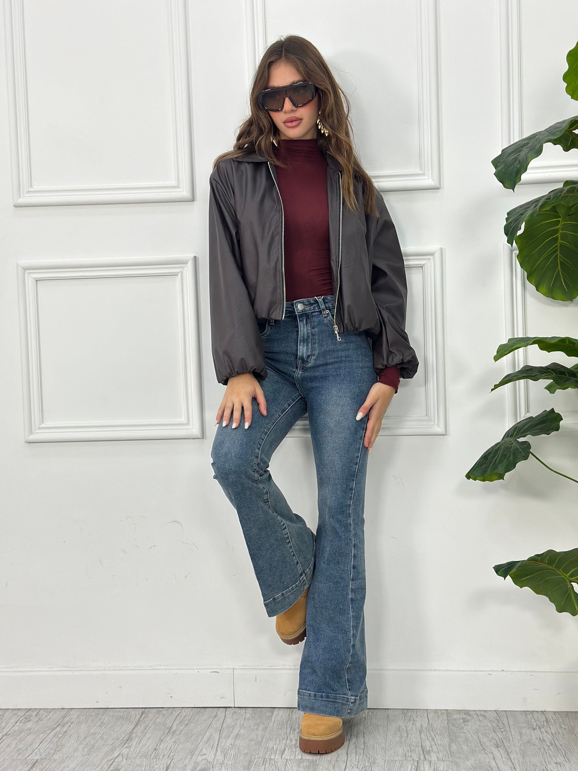 Giubbino Crop in Ecopelle ARG10110