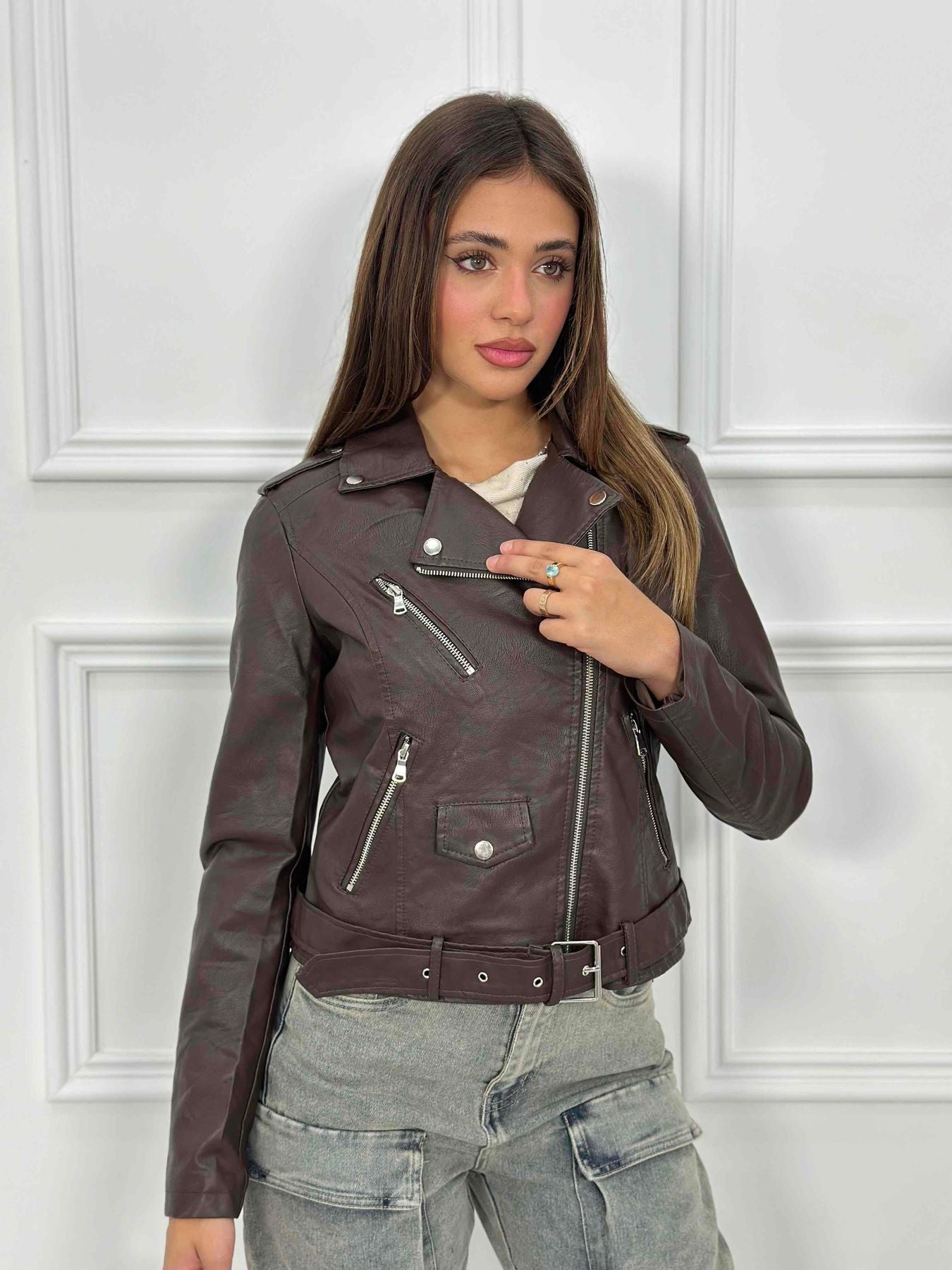 Giubbotto chiodo in ecopelle 1895