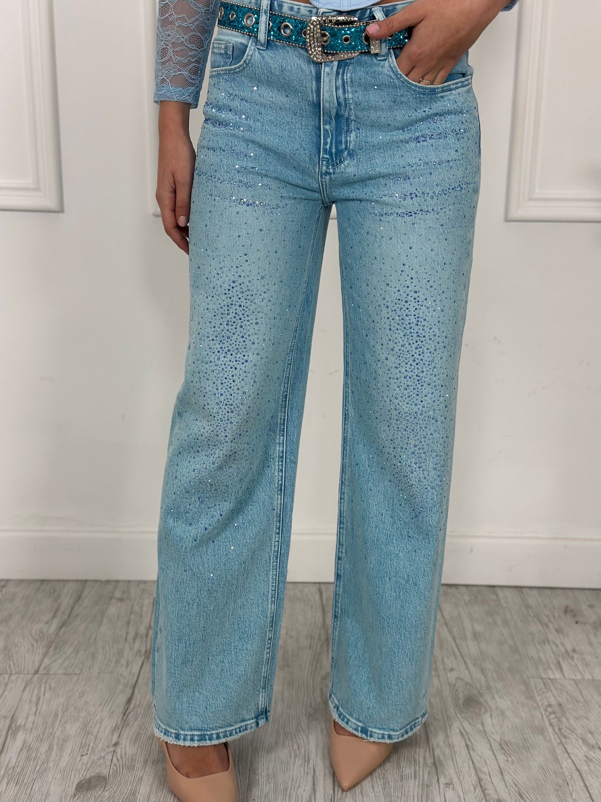 Jeans Palazzo Brillantini H5251 (poco elastico)