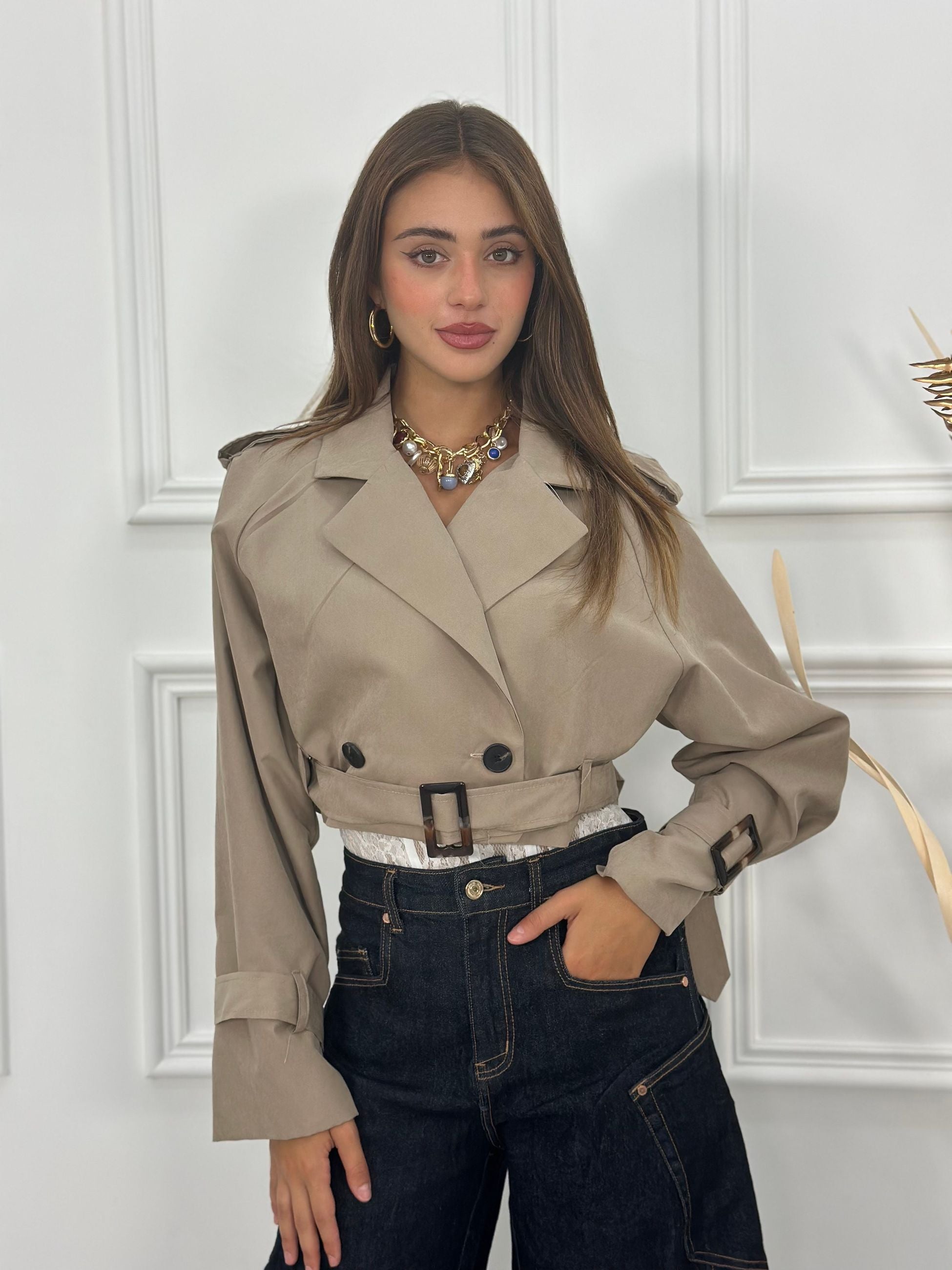 Giubbino Trench Crop ARG10517