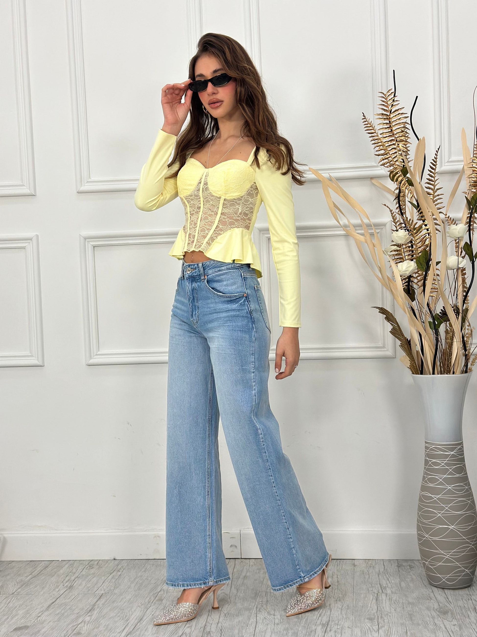 Jeans Palazzo H8000-3 (poco elastico)