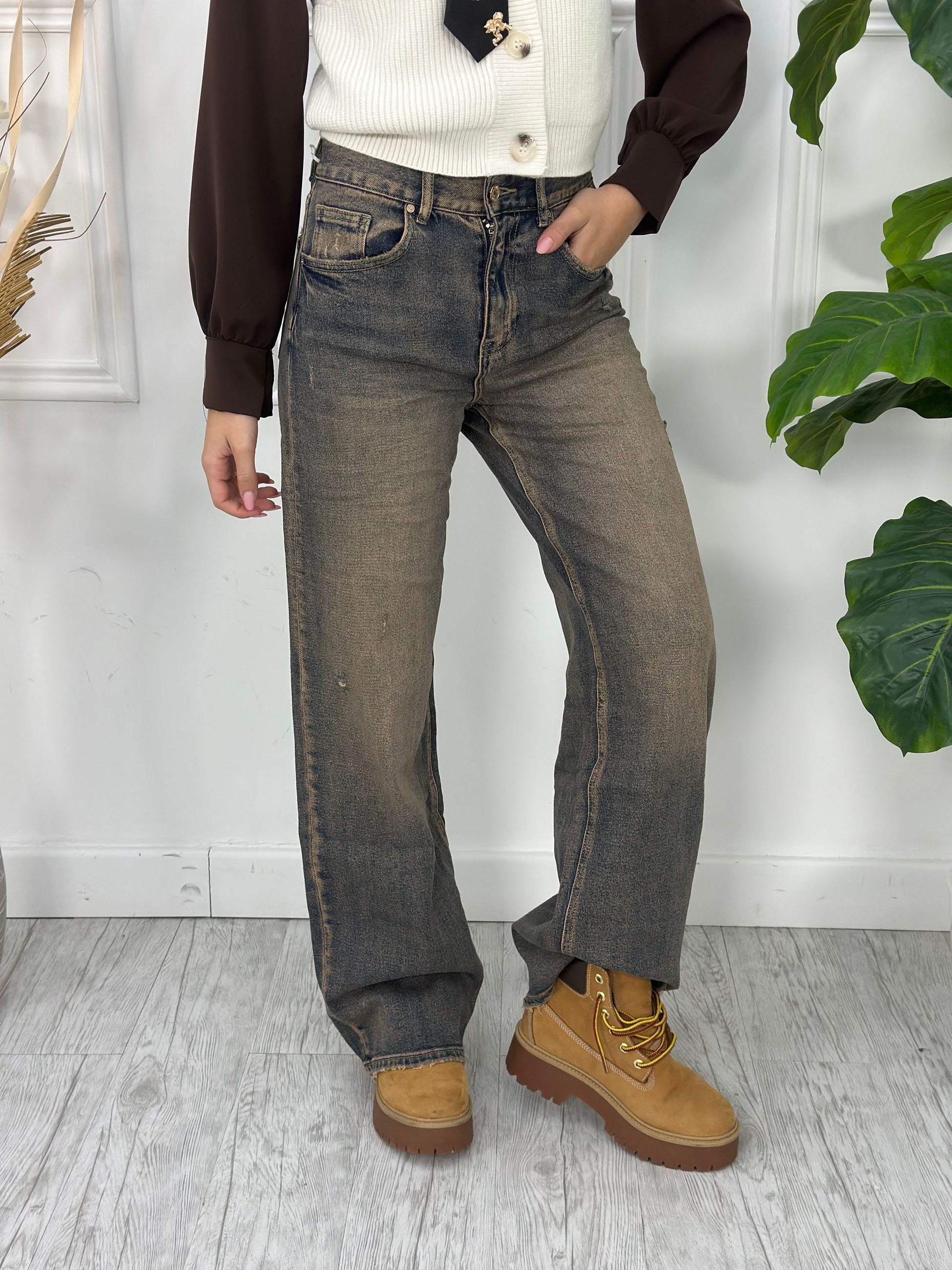 Jeans Palazzo H5162  (poco elastico)