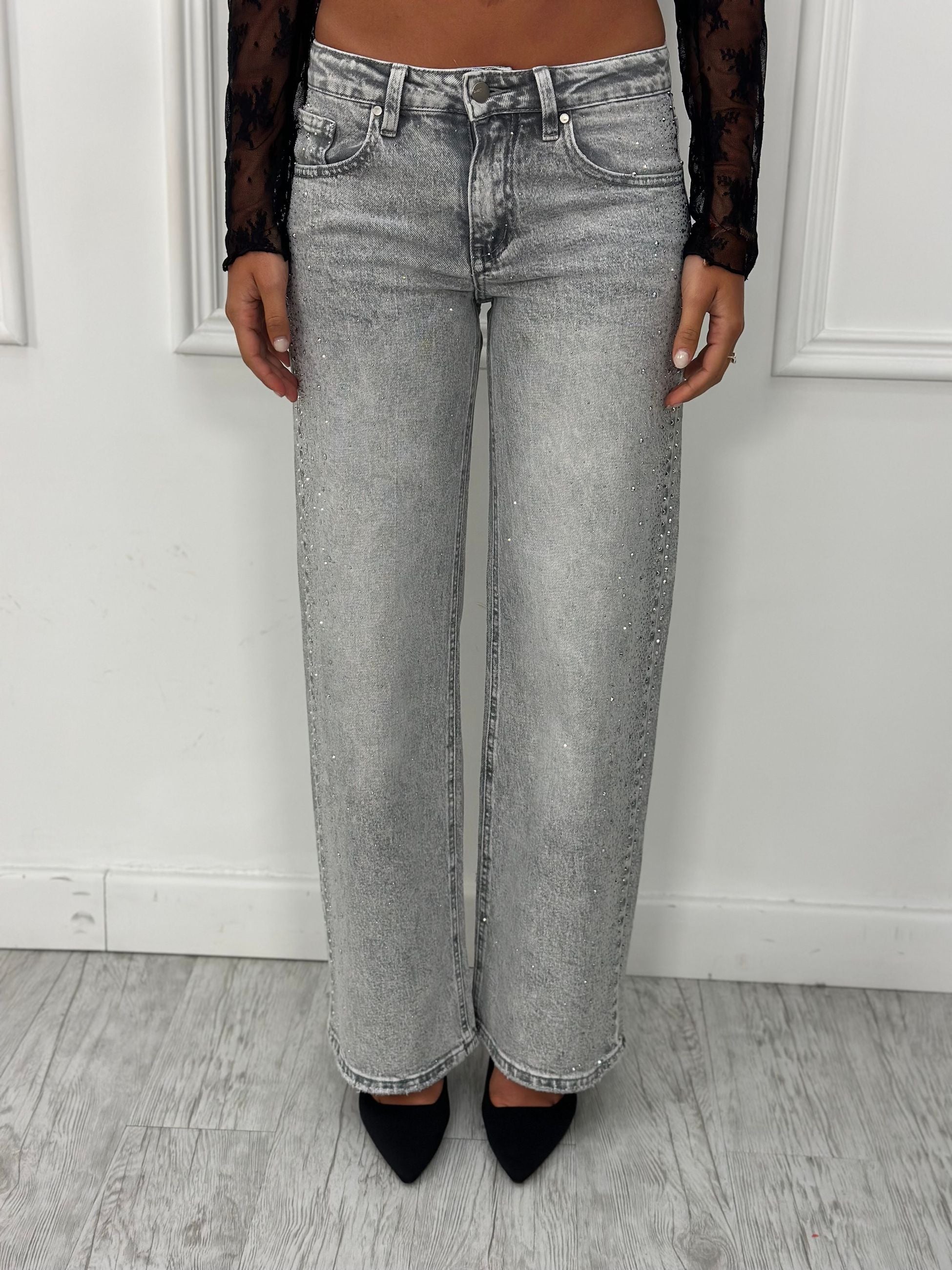 Jeans Palazzo Brillantini FX5305 (elastico)