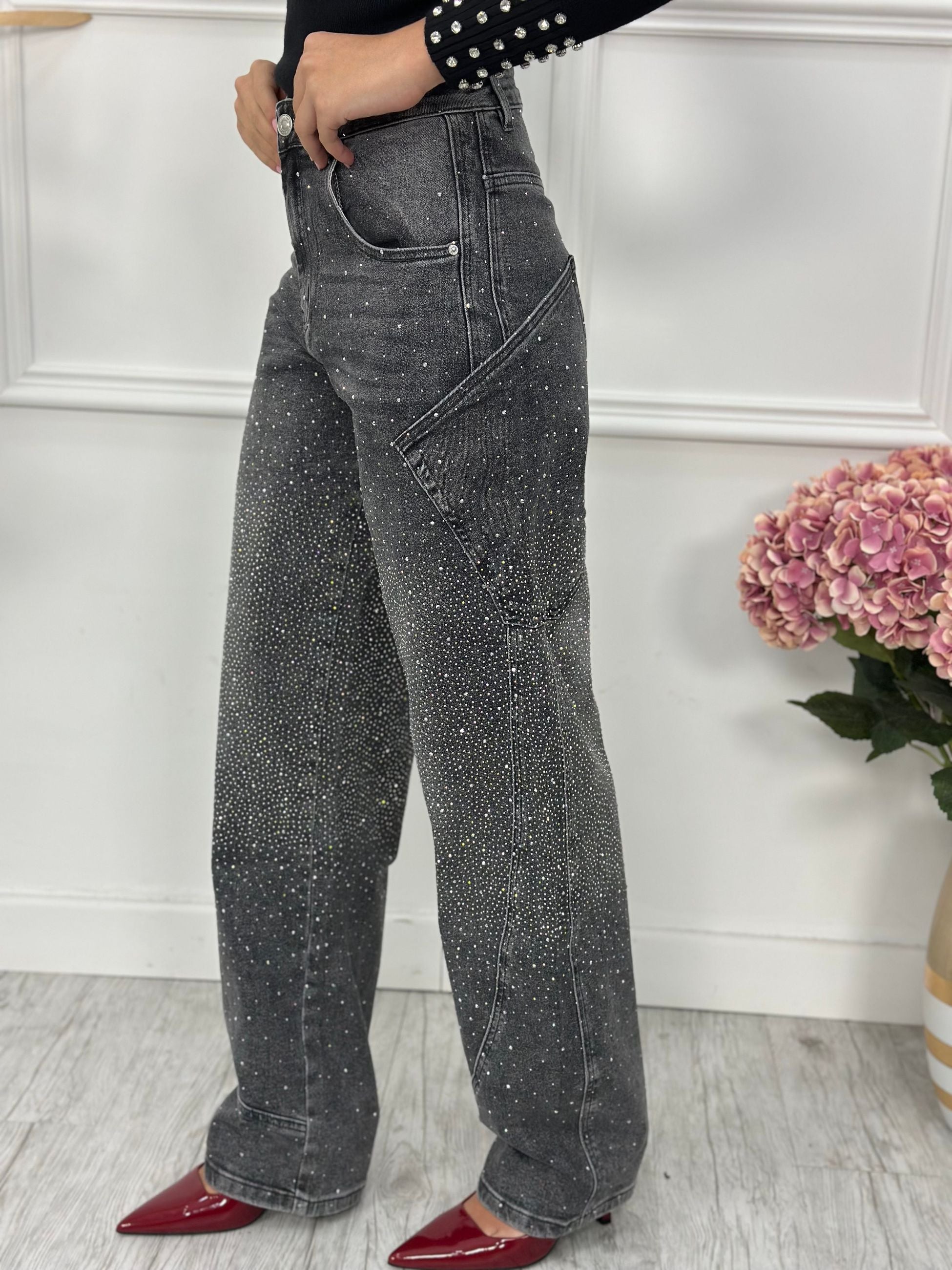 Jeans Balloon brillantini DX6013 (elastico)