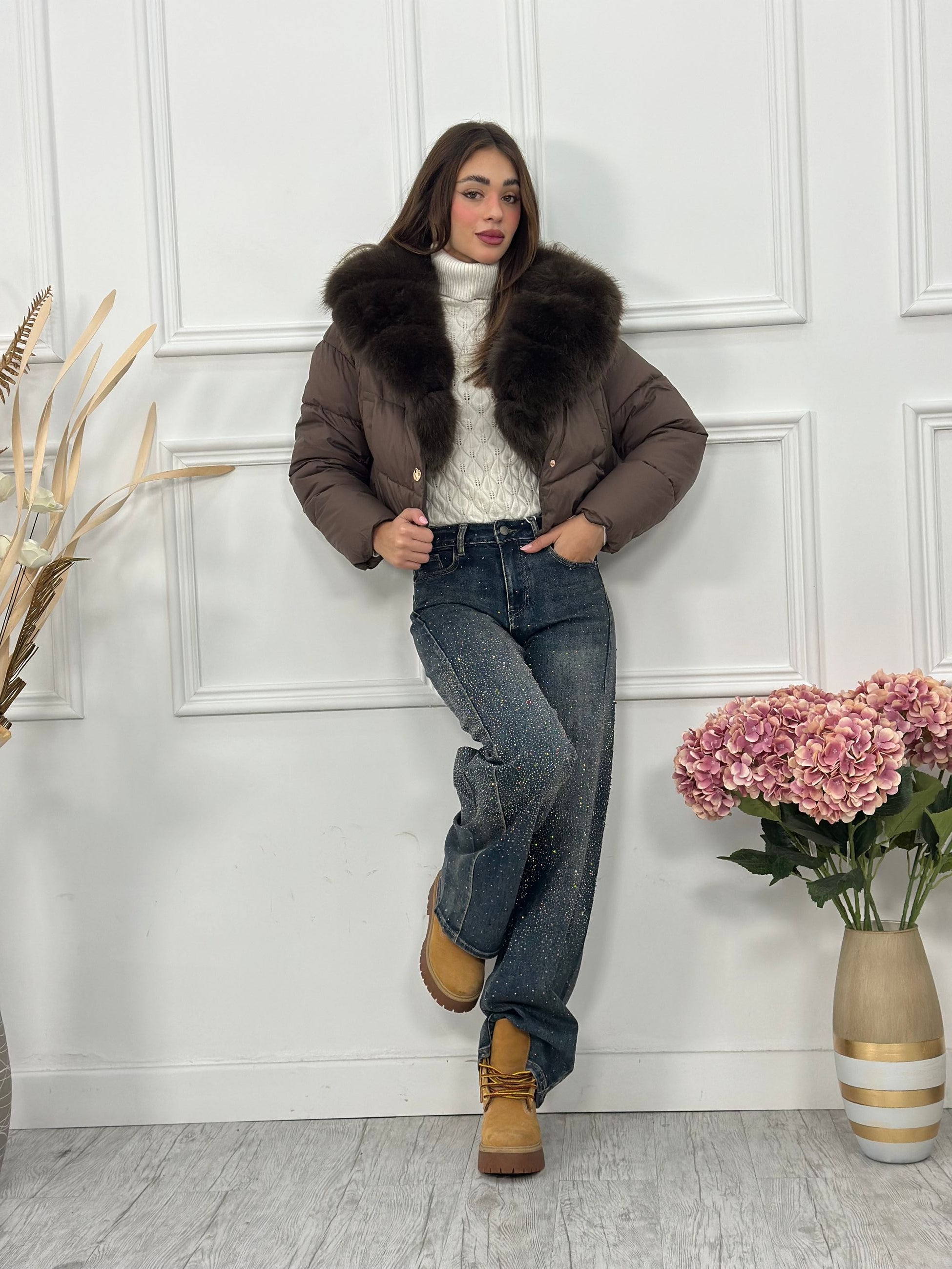 Jeans Palazzo Brillantini YW1171