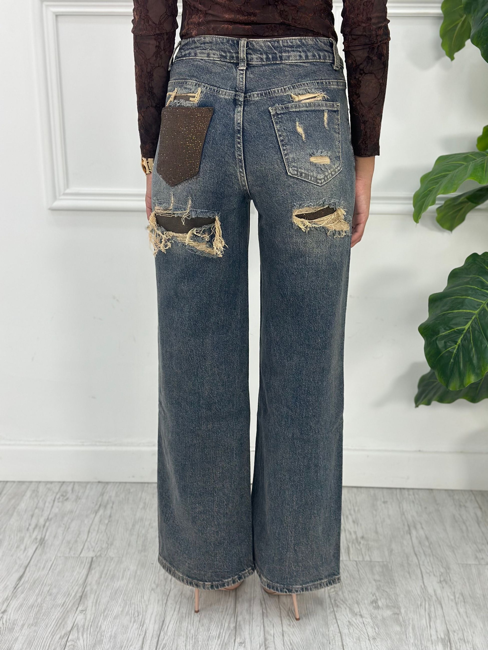 Jeans Palazzo V5192 (elastico)