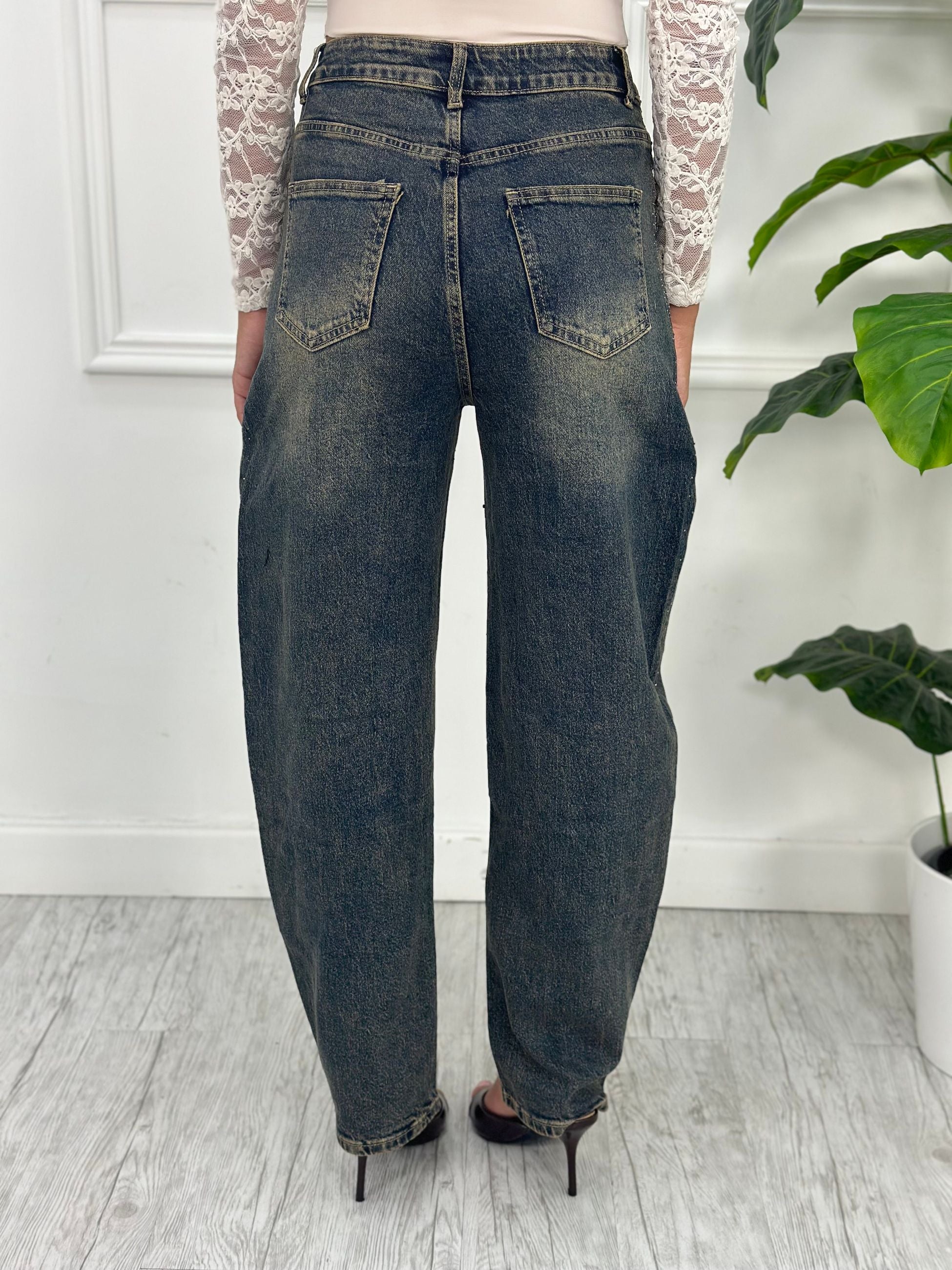 Jeans Balloon Brillantini YW1843 (elastico)