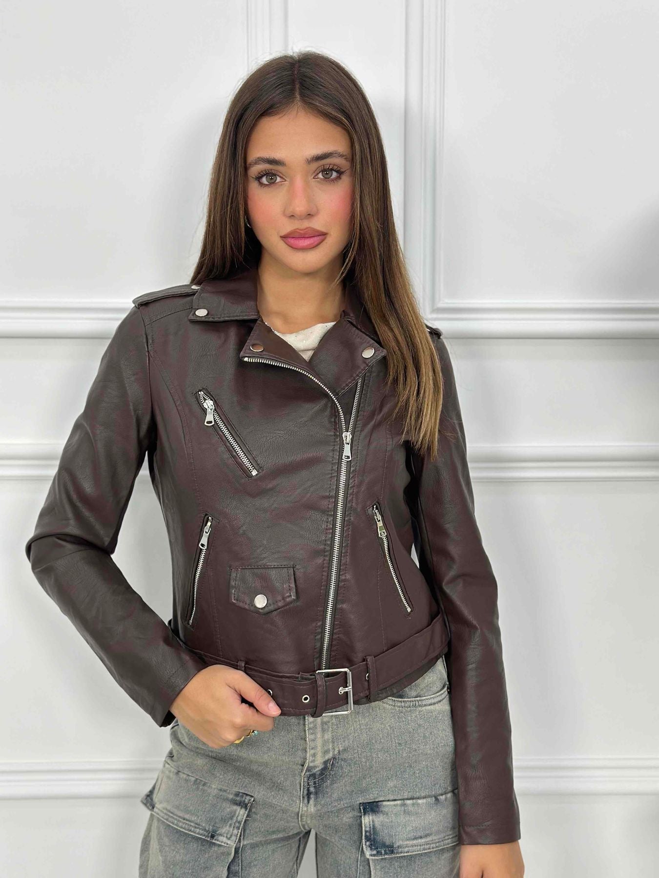 Giubbotto chiodo in ecopelle 1895