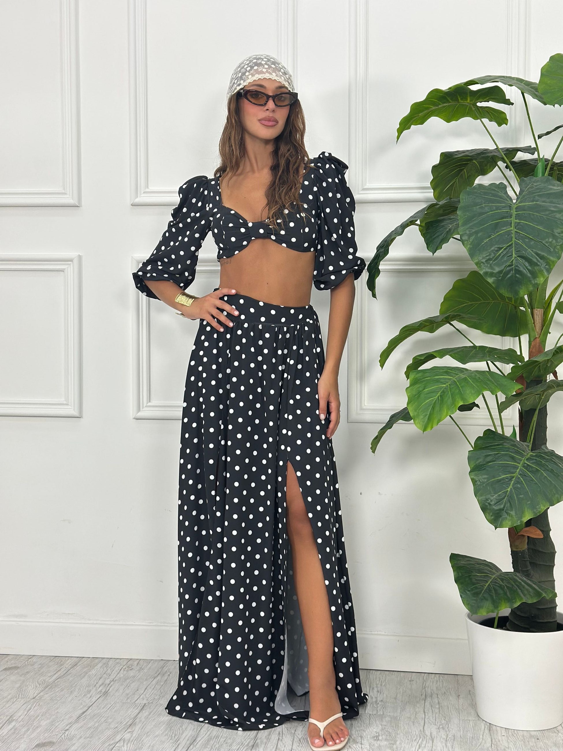 Coordinato donna con spacchi VCT6563