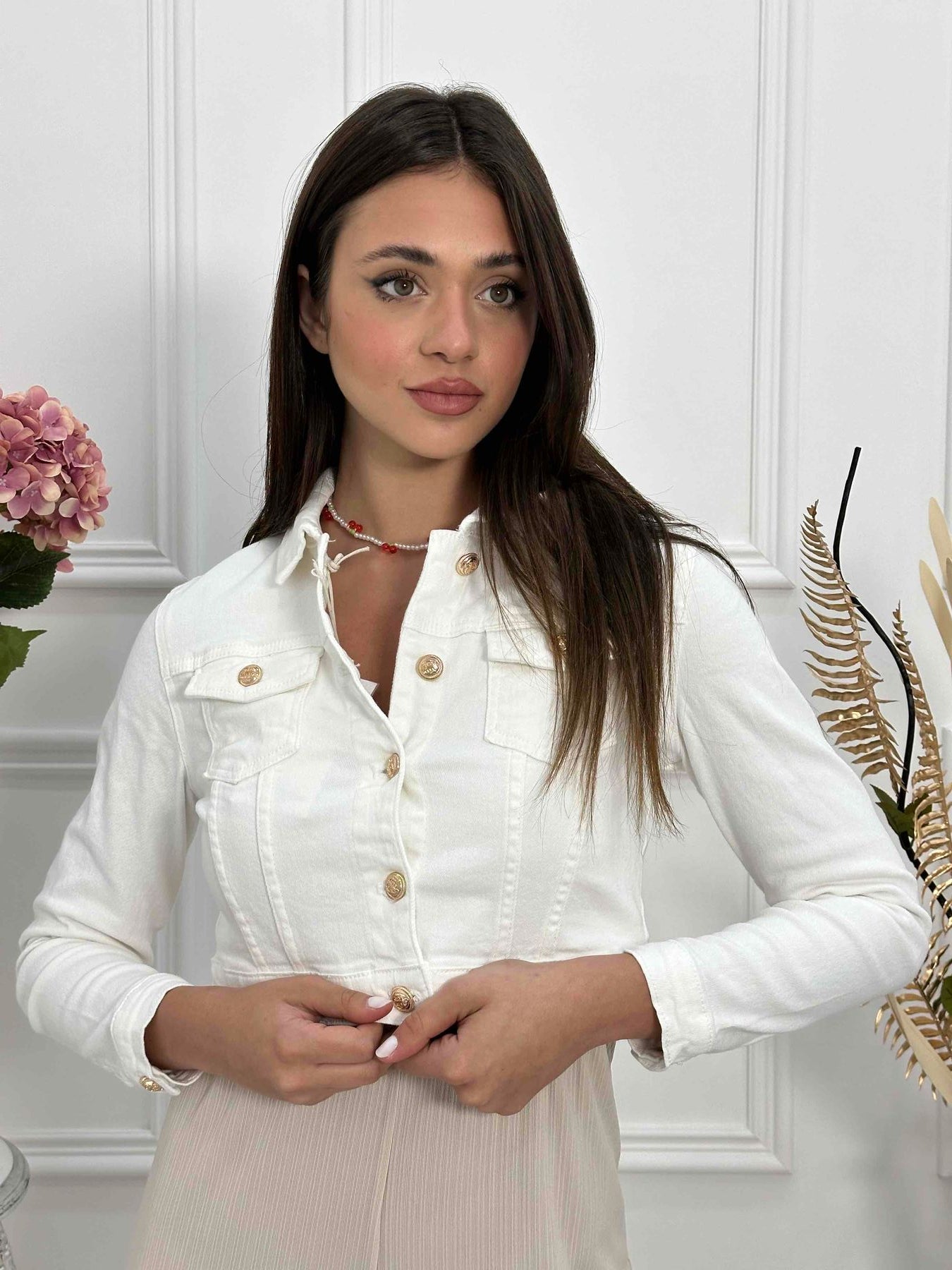 Giubbino jeans Crop G1166 (elastico)