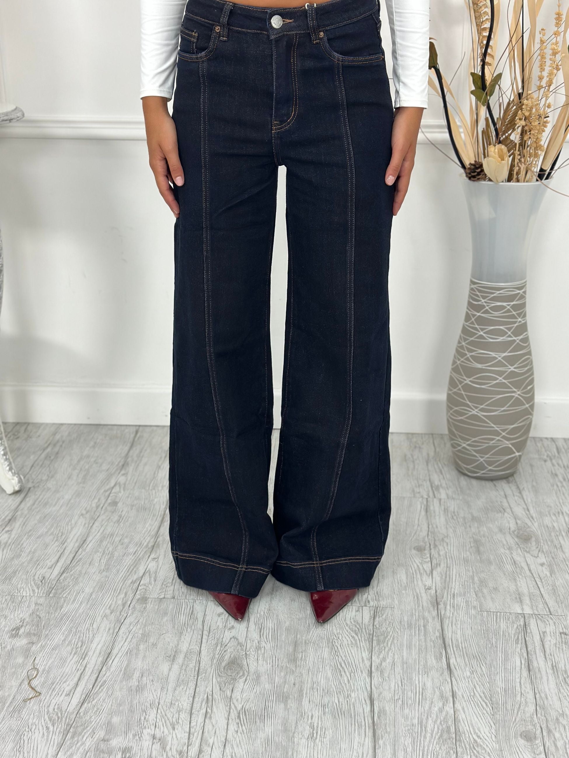Jeans elastico Palazzo Blue 8829