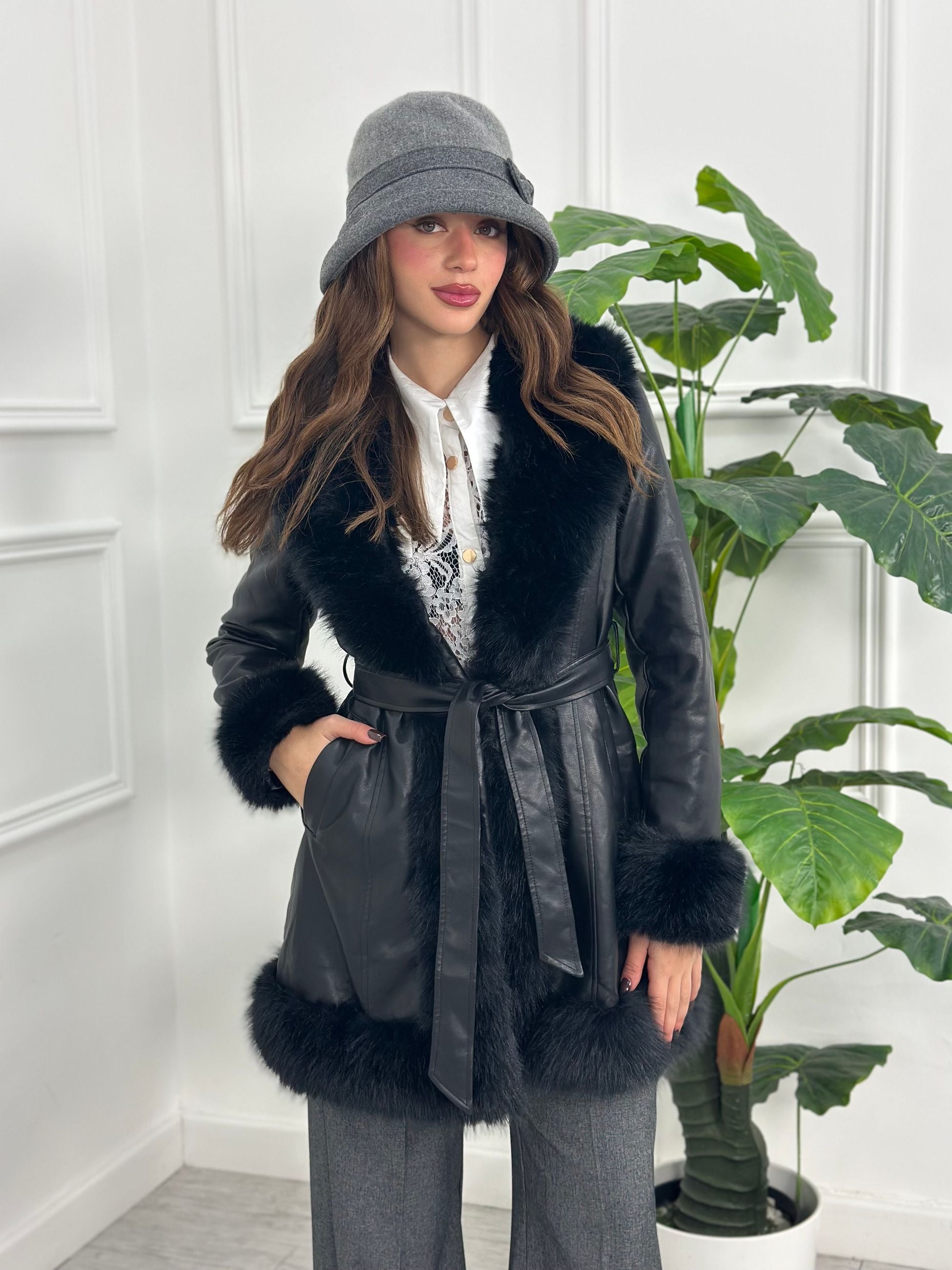 Cappotto Ecopelle Top Quality 25068