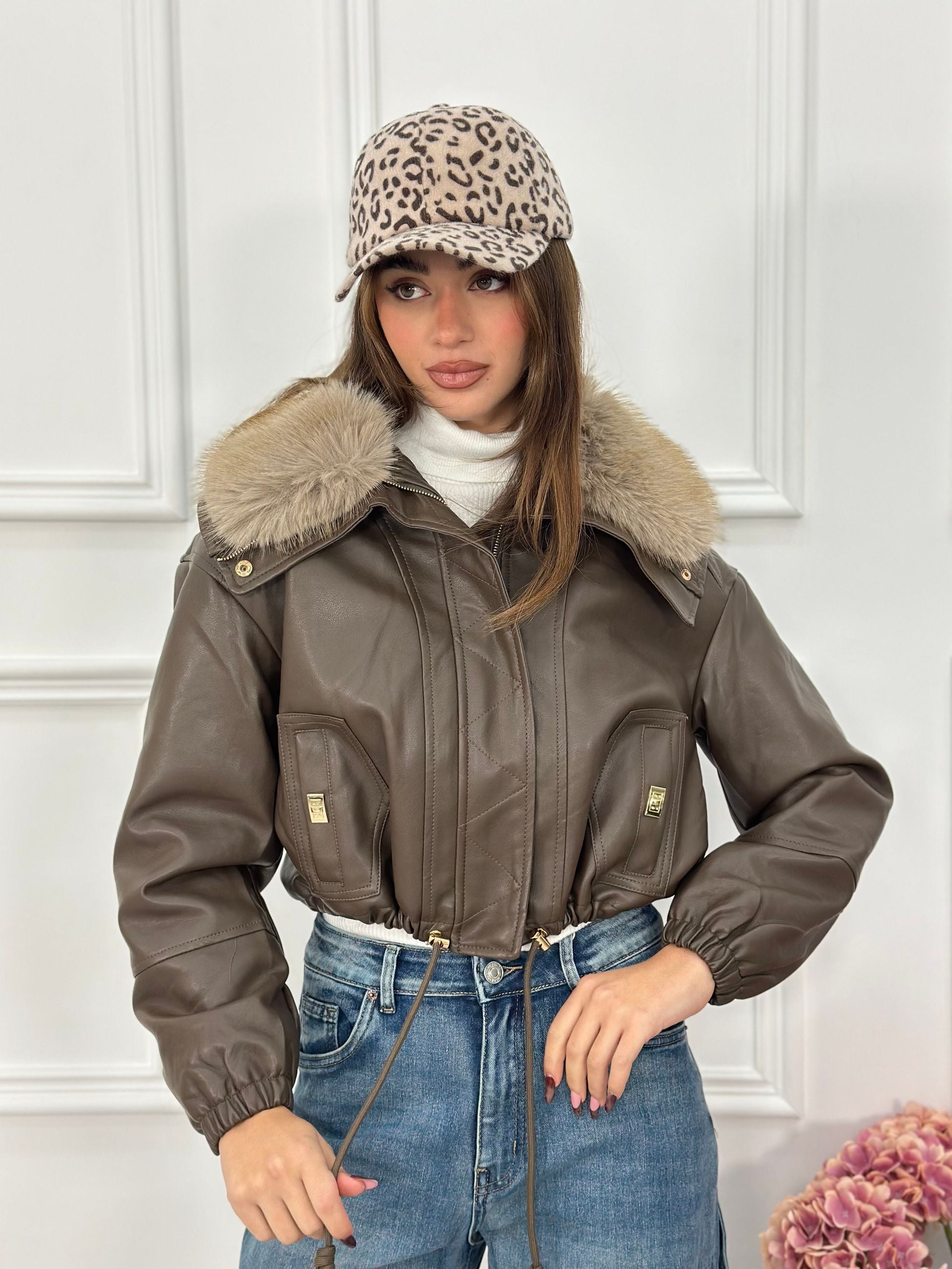 Giubbotto Crop Top Quality S-5636