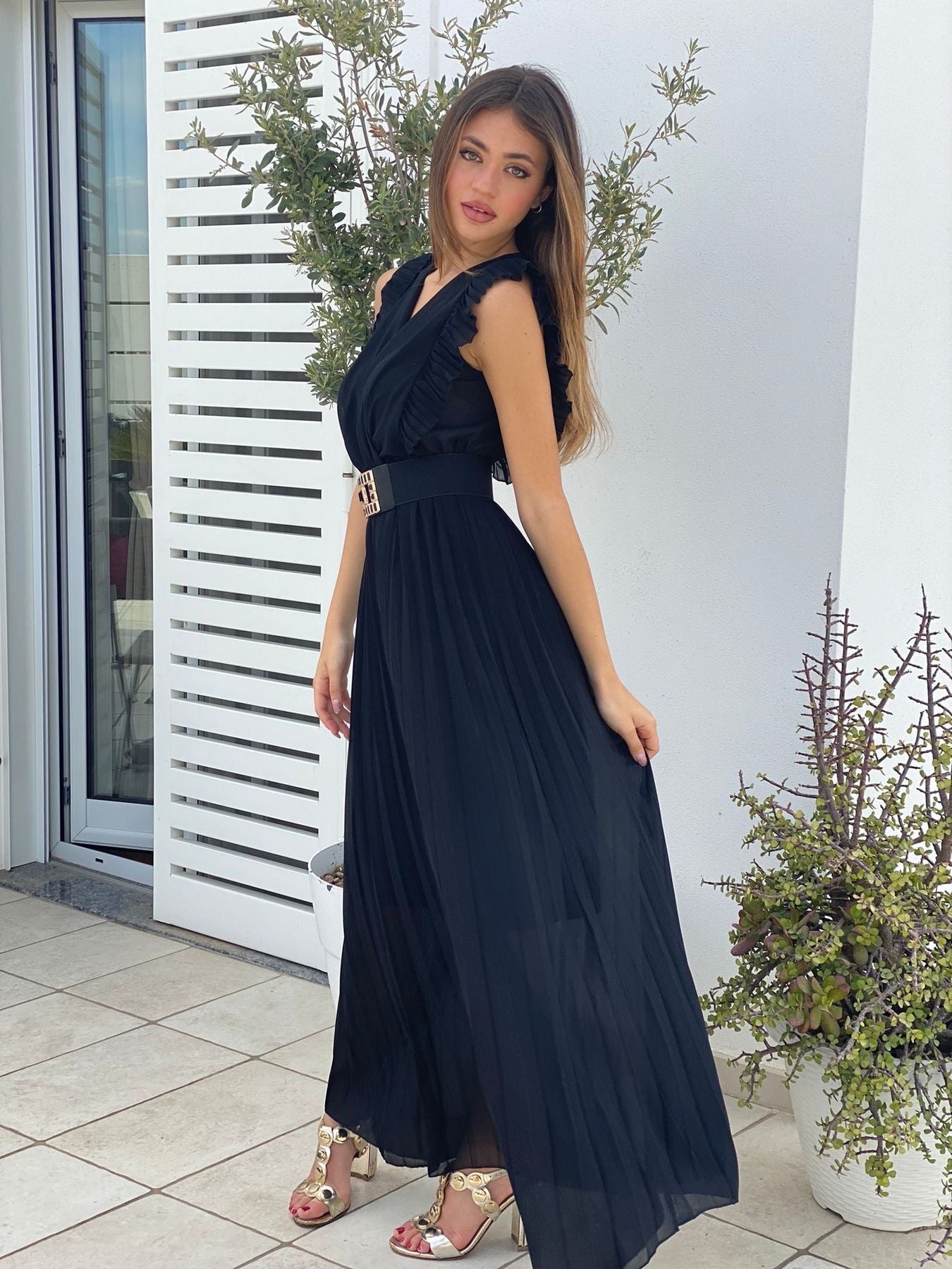 Abito a plisse' GIU20116/24