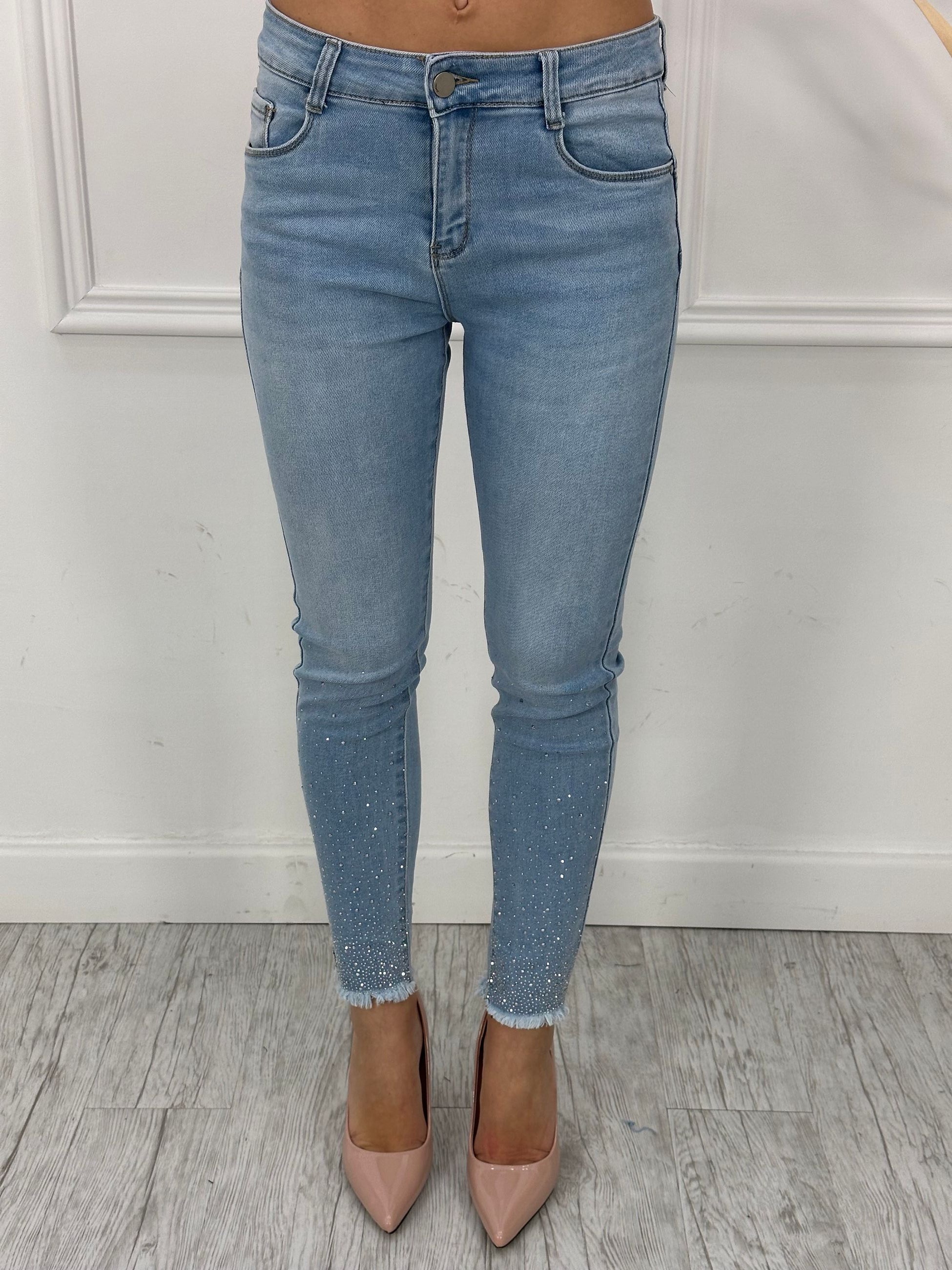 Jeans Push Up brillantini LM746