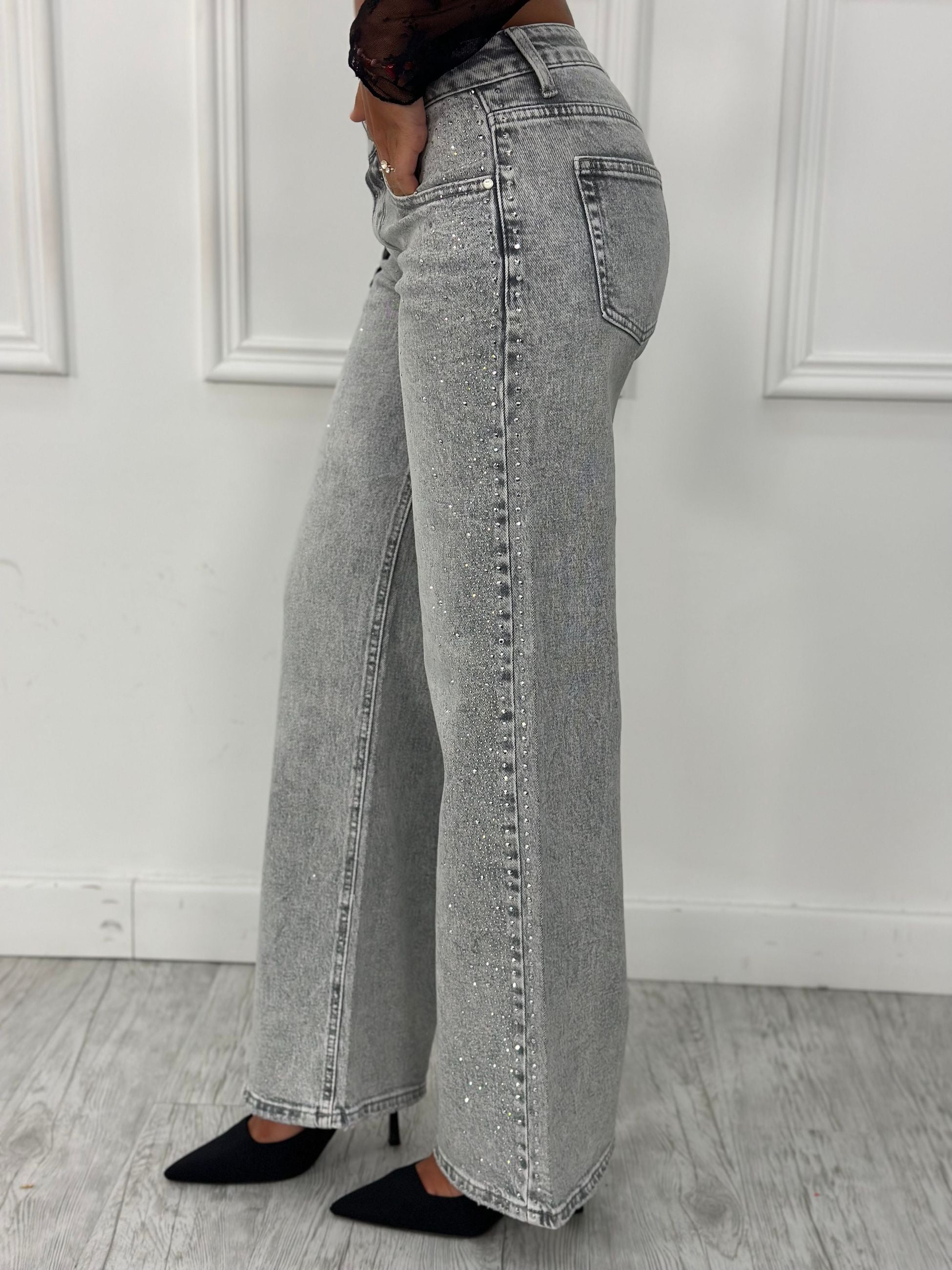 Jeans Palazzo Brillantini FX5305 (elastico)