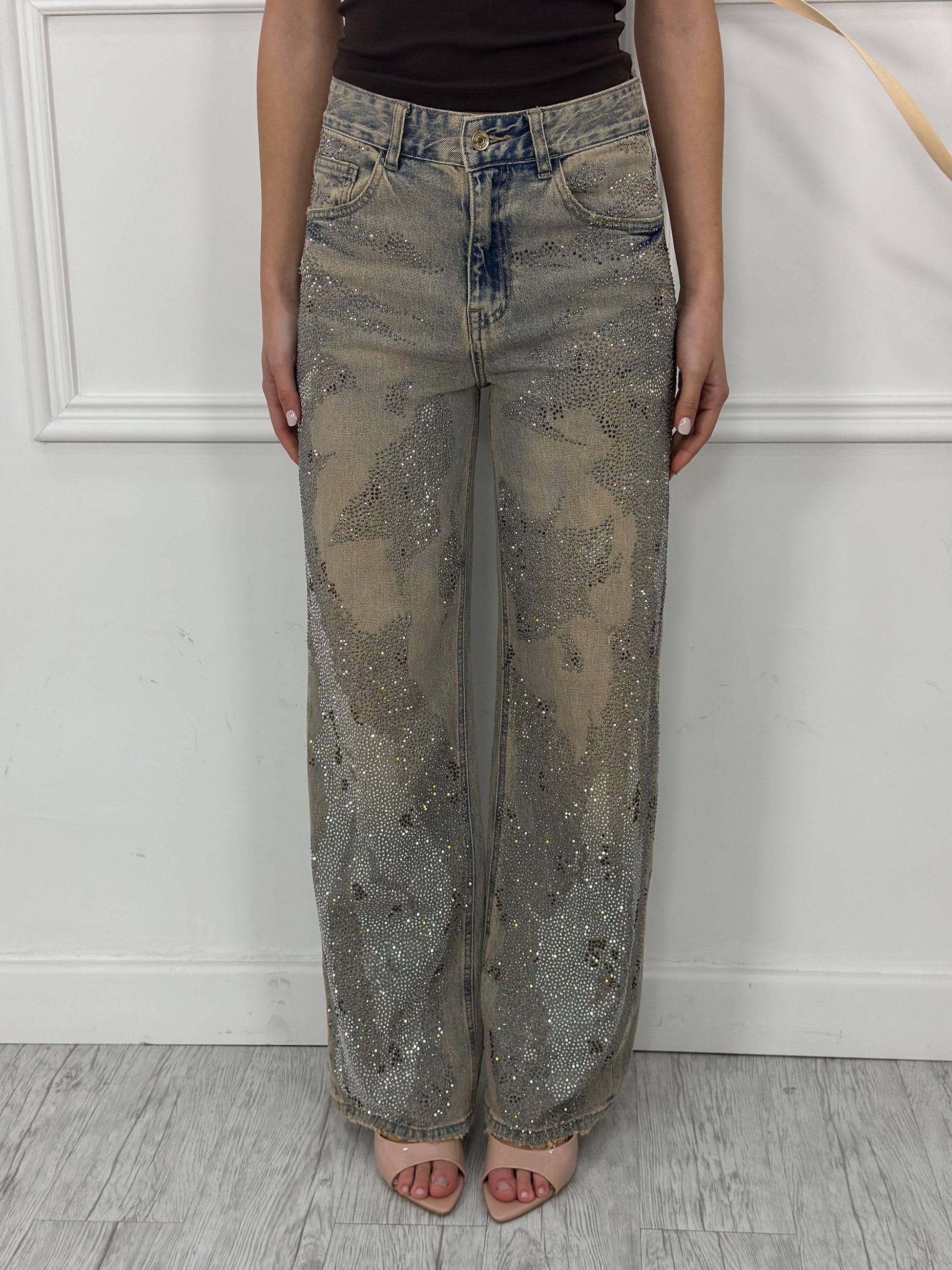 Jeans Palazzo Brillantini H5338 (poco elastico)