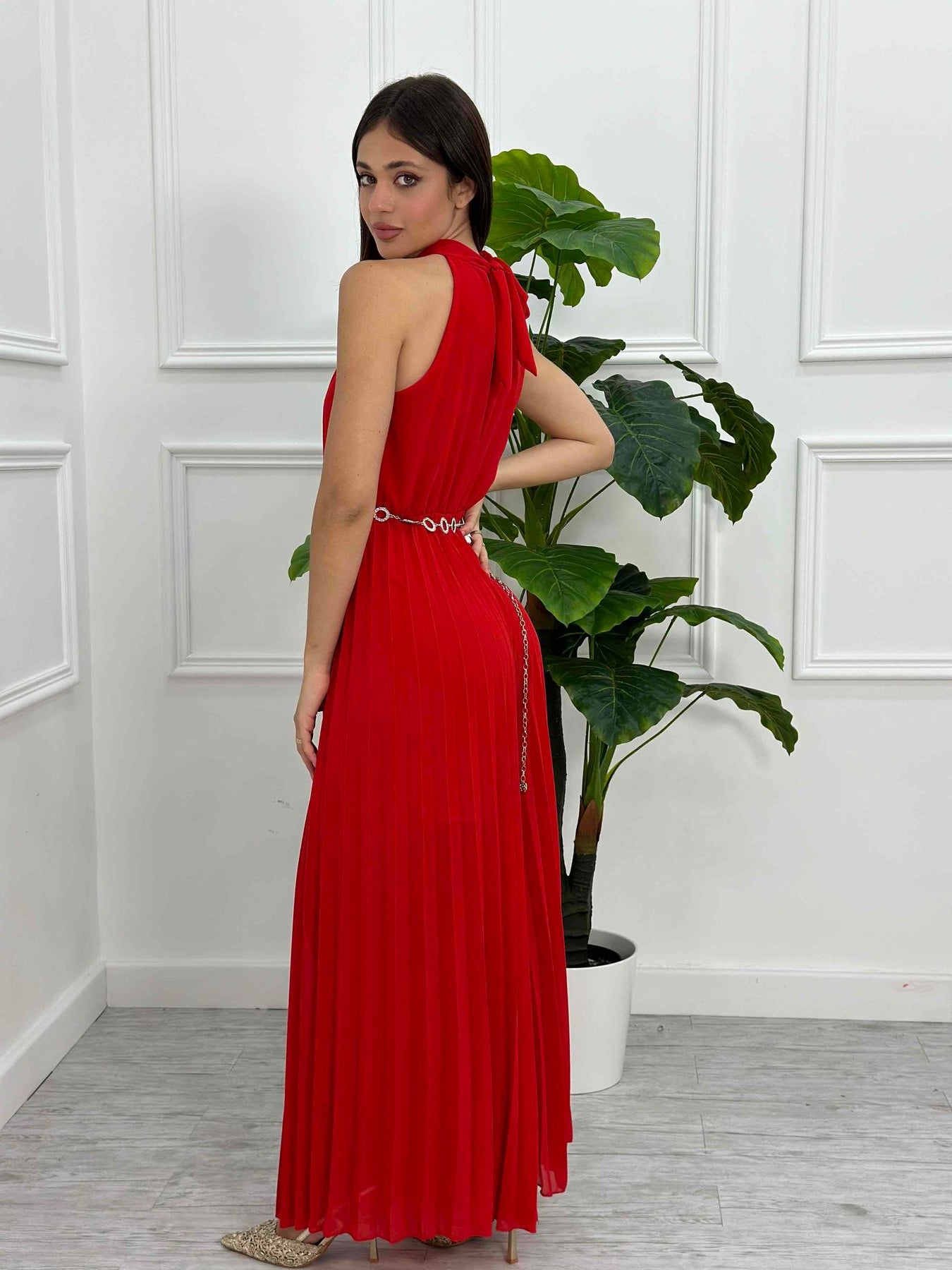 Tuta a palazzo plissettata GIU7828