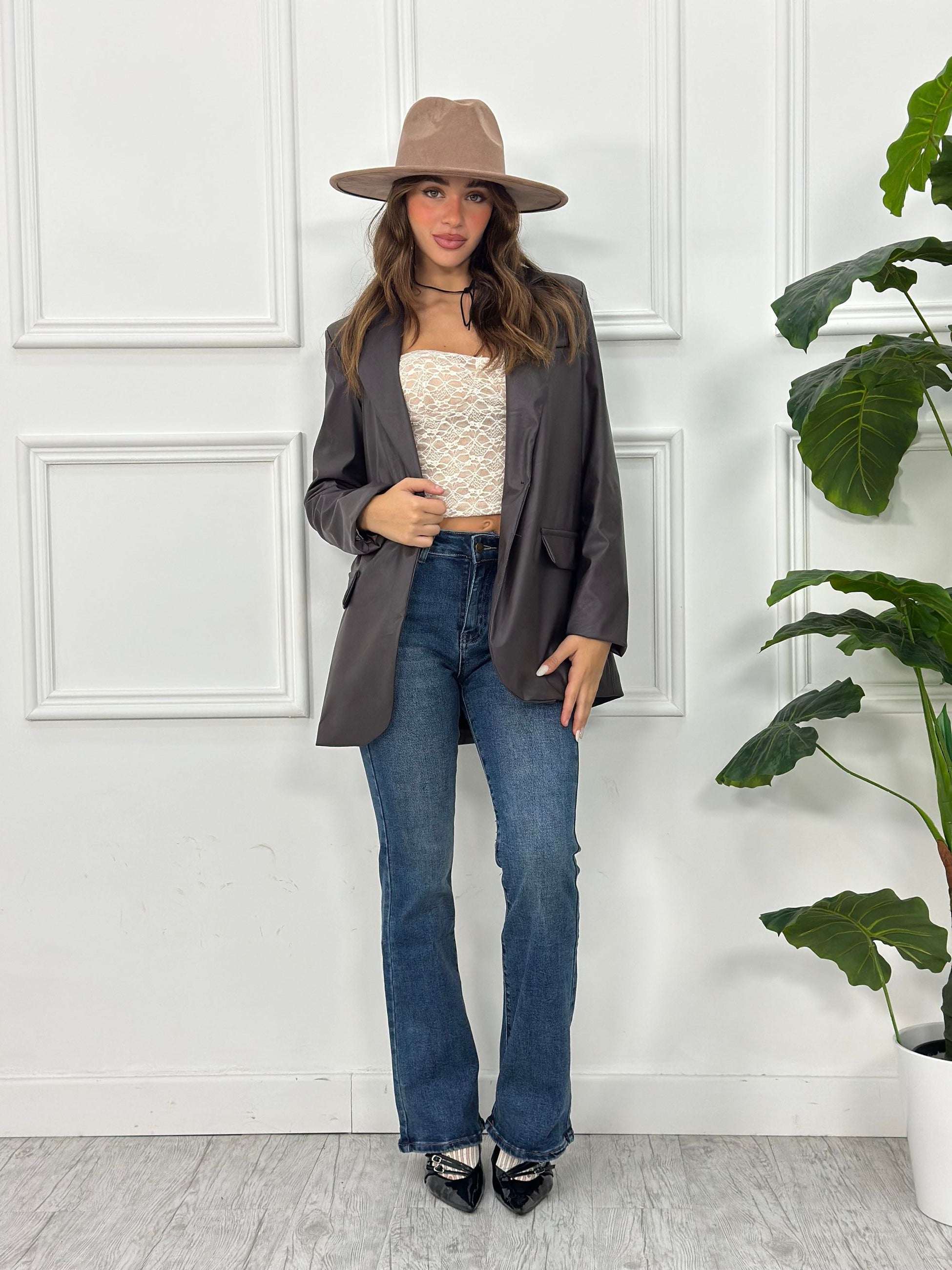 Giacca Over Size in Ecopelle ARG11040