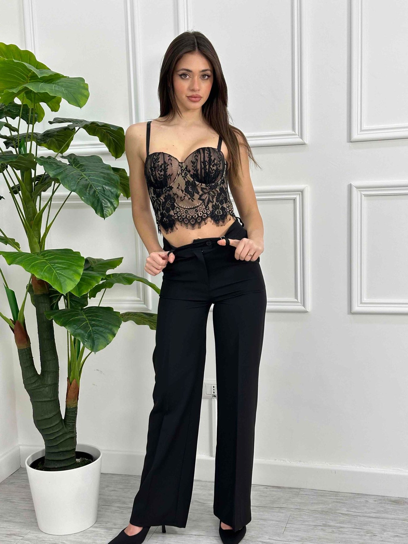 Top bustier in pizzo EXL921/24