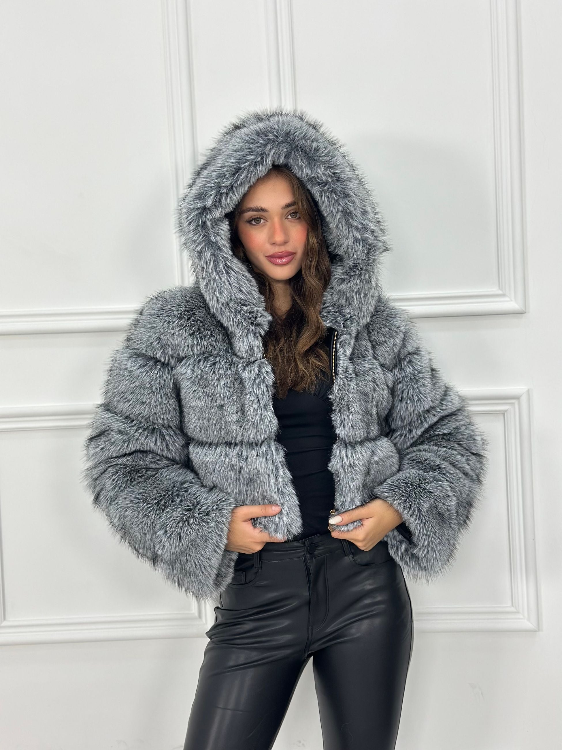 Pelliccia Ice Crop Top Quality 68346