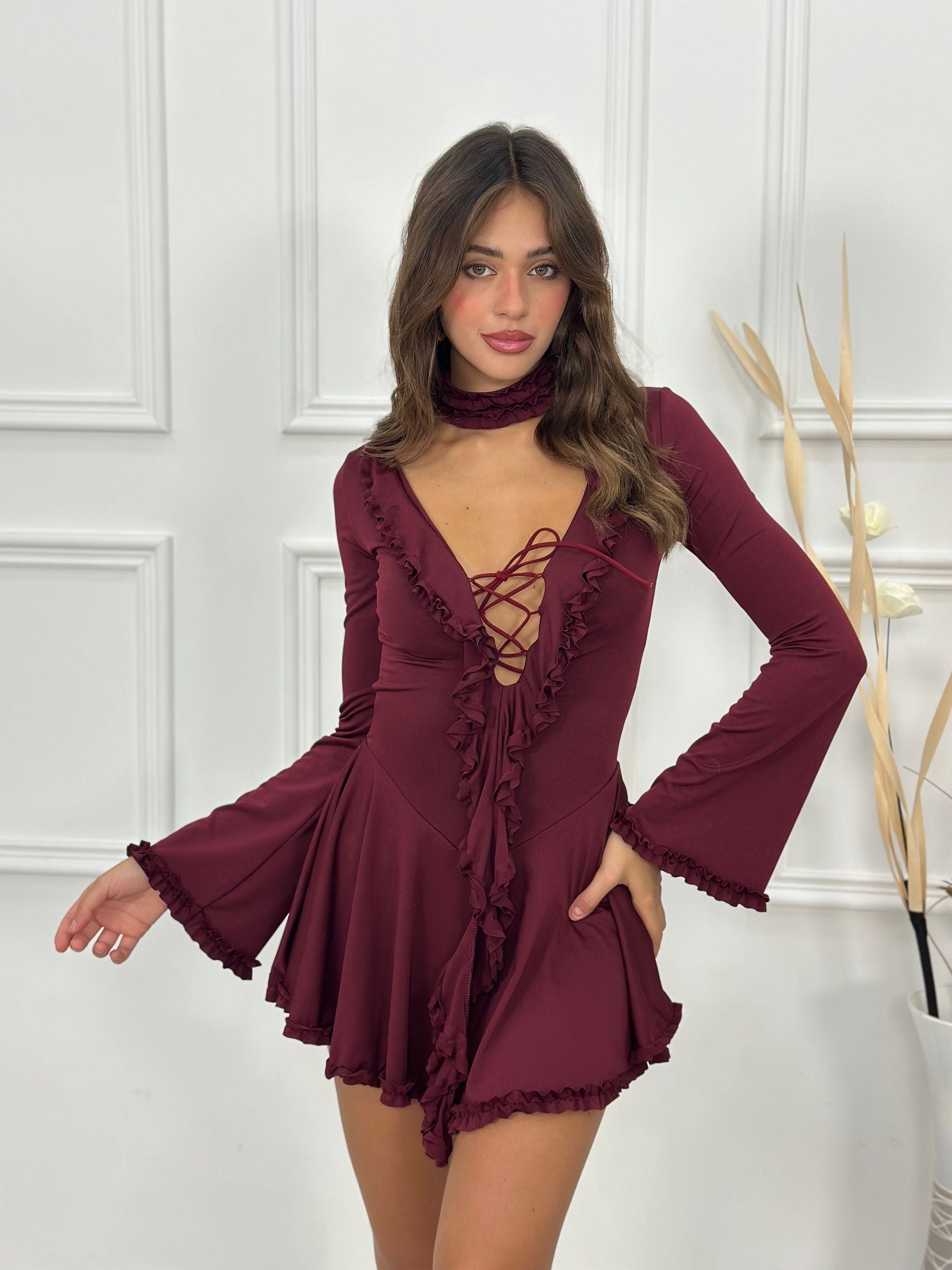 Abito Merly BLA1788 (sottogonna pantaloncino)