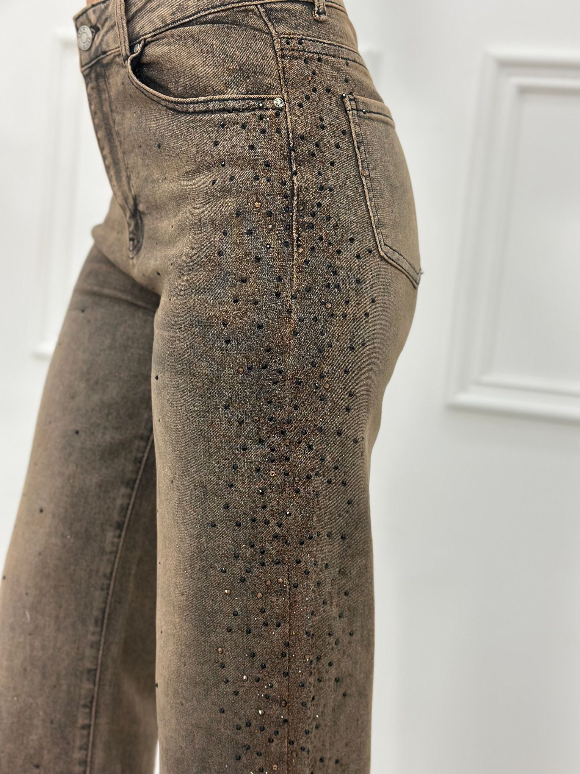 Jeans Palazzo Brillantini XB0056