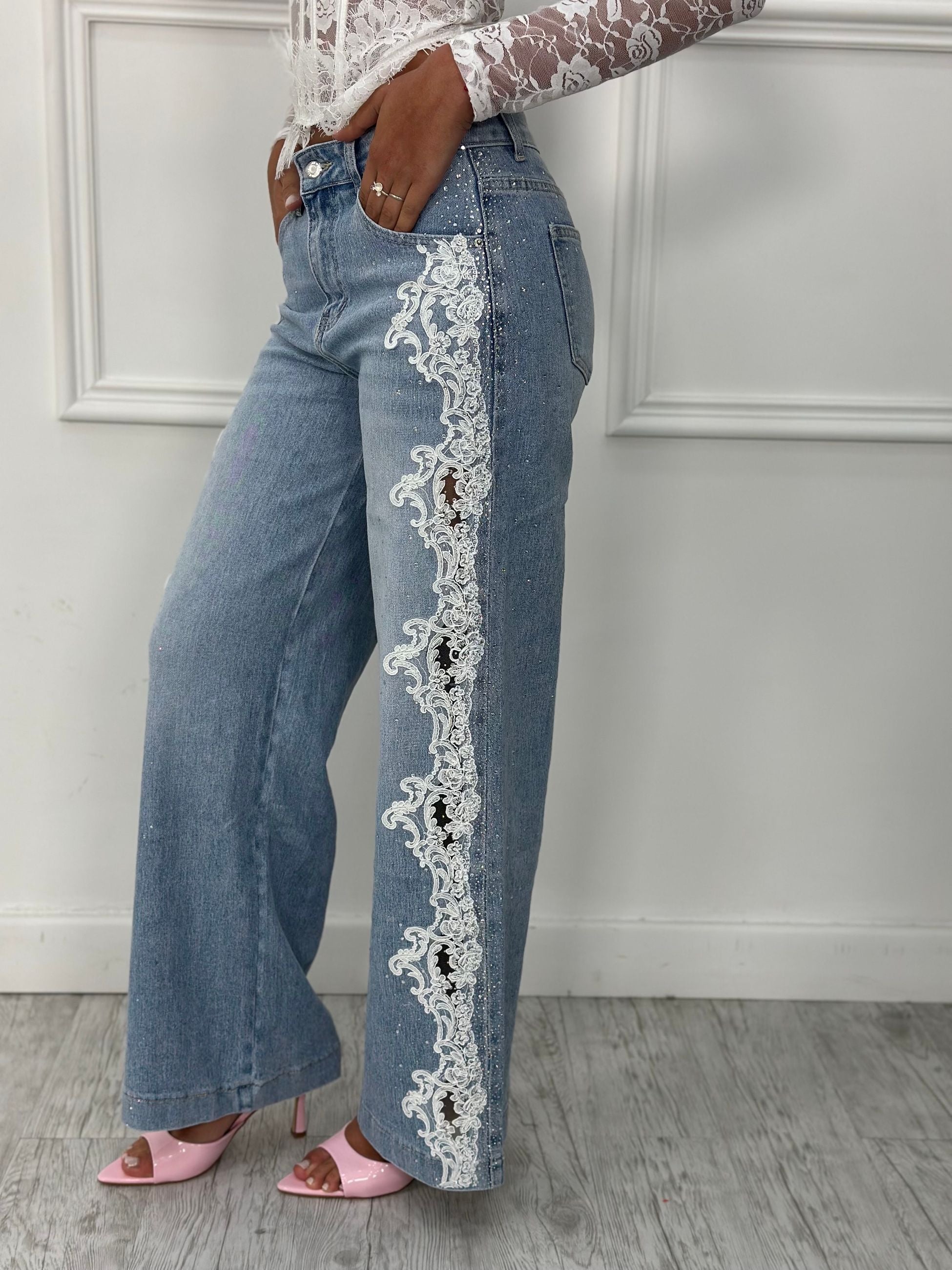 Jeans Palazzo N2726 (elastico)