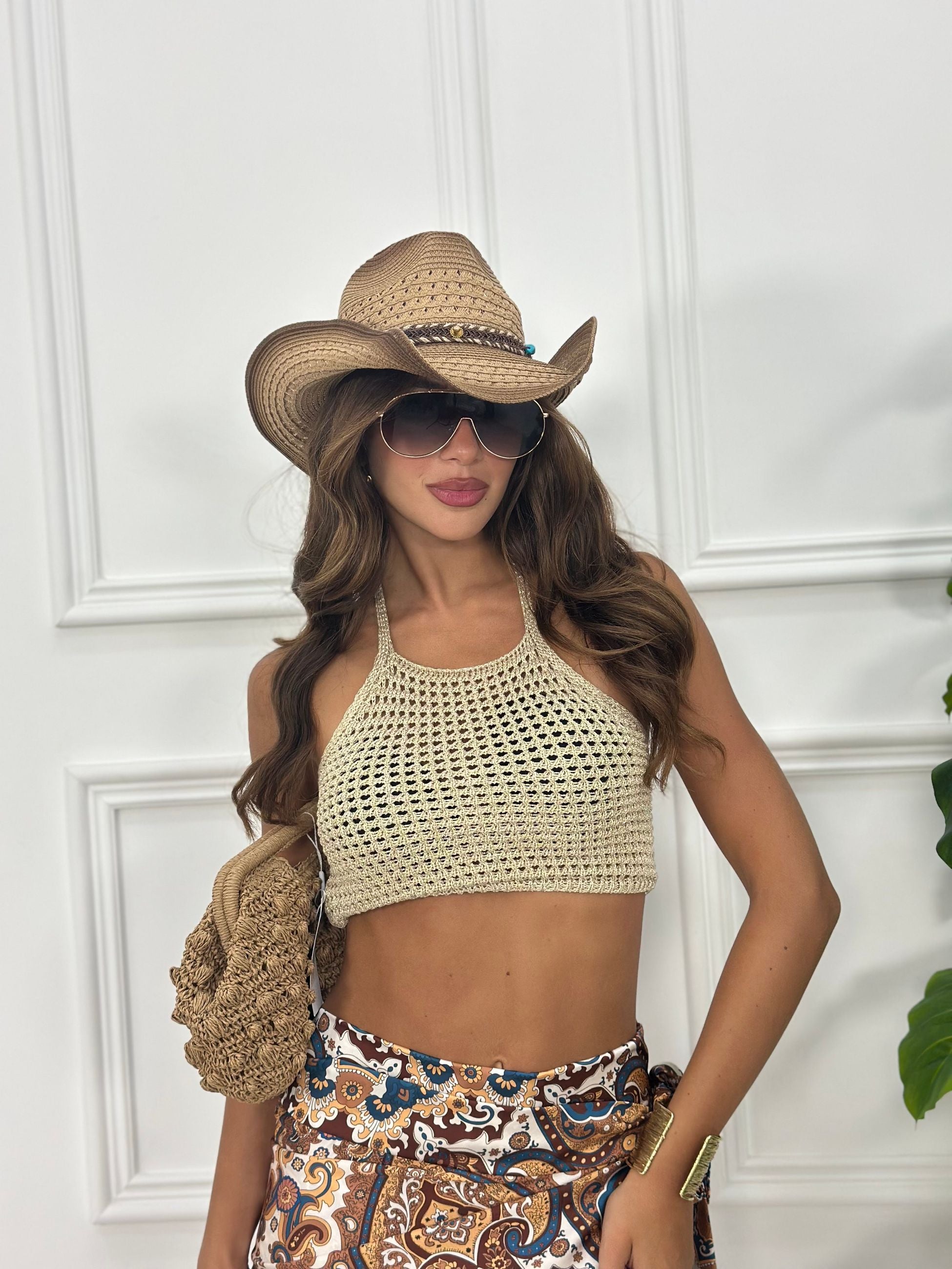 Top crop Lurex
