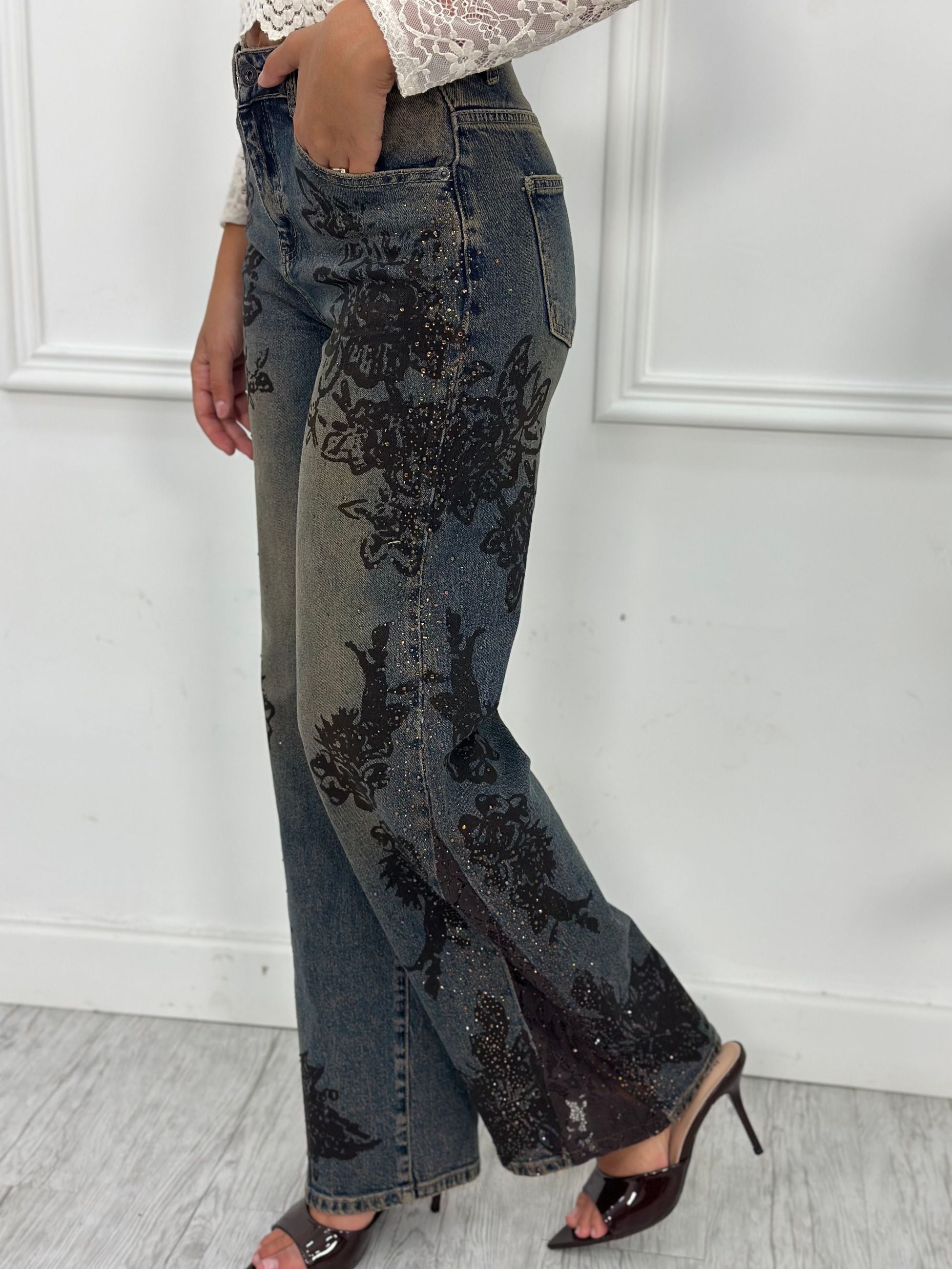 Jeans Palazzo T8109 (elastico)