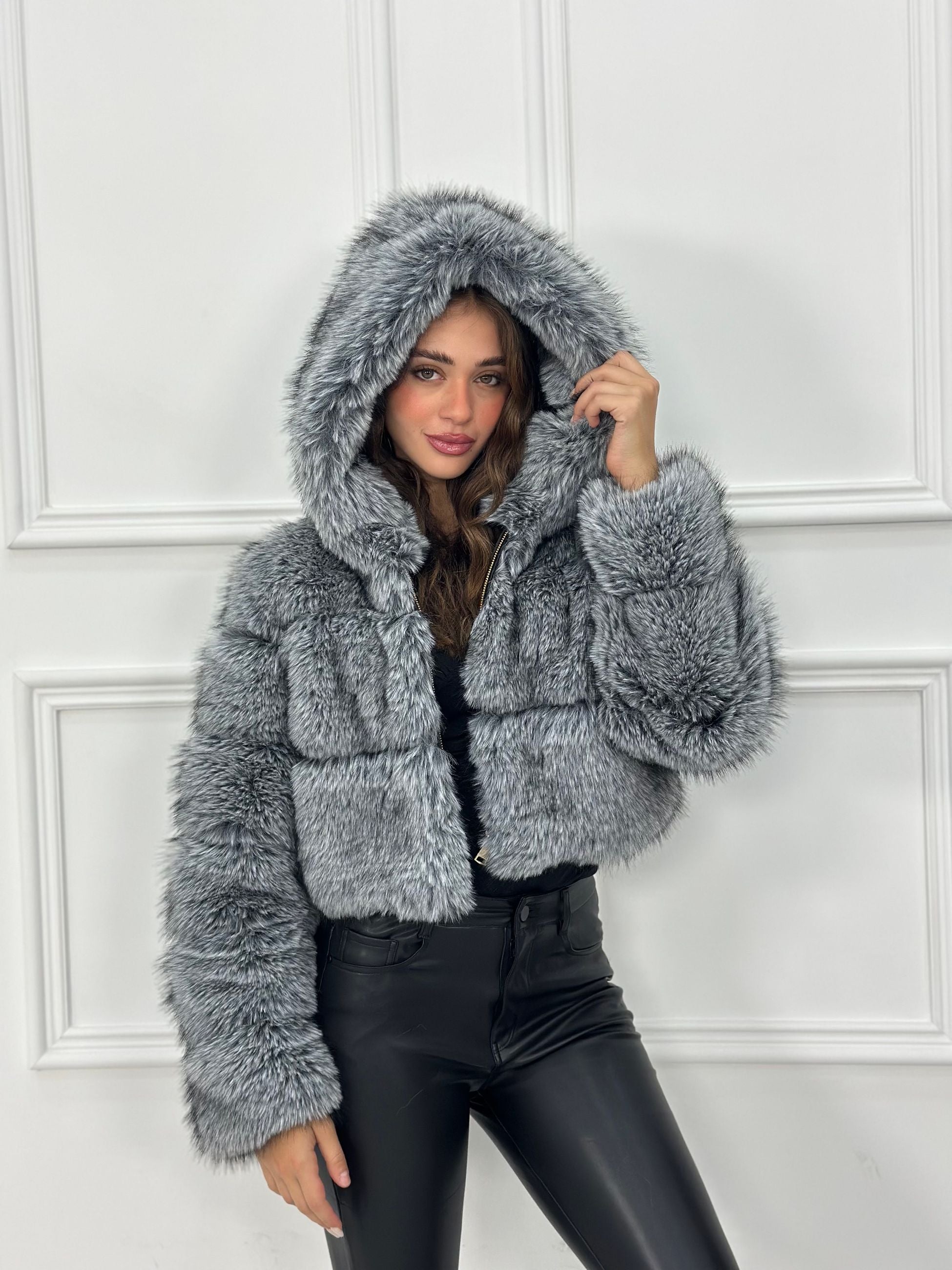 Pelliccia Ice Crop Top Quality 68346