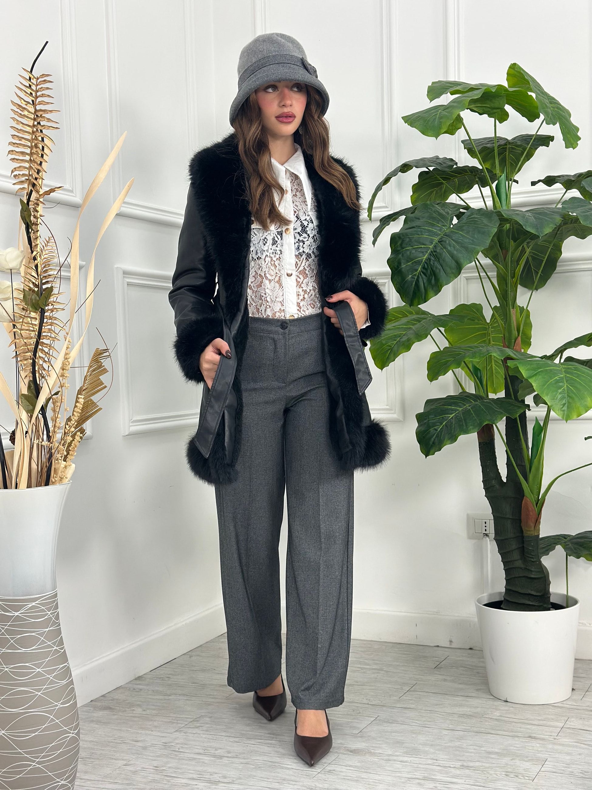 Cappotto Ecopelle Top Quality 25068