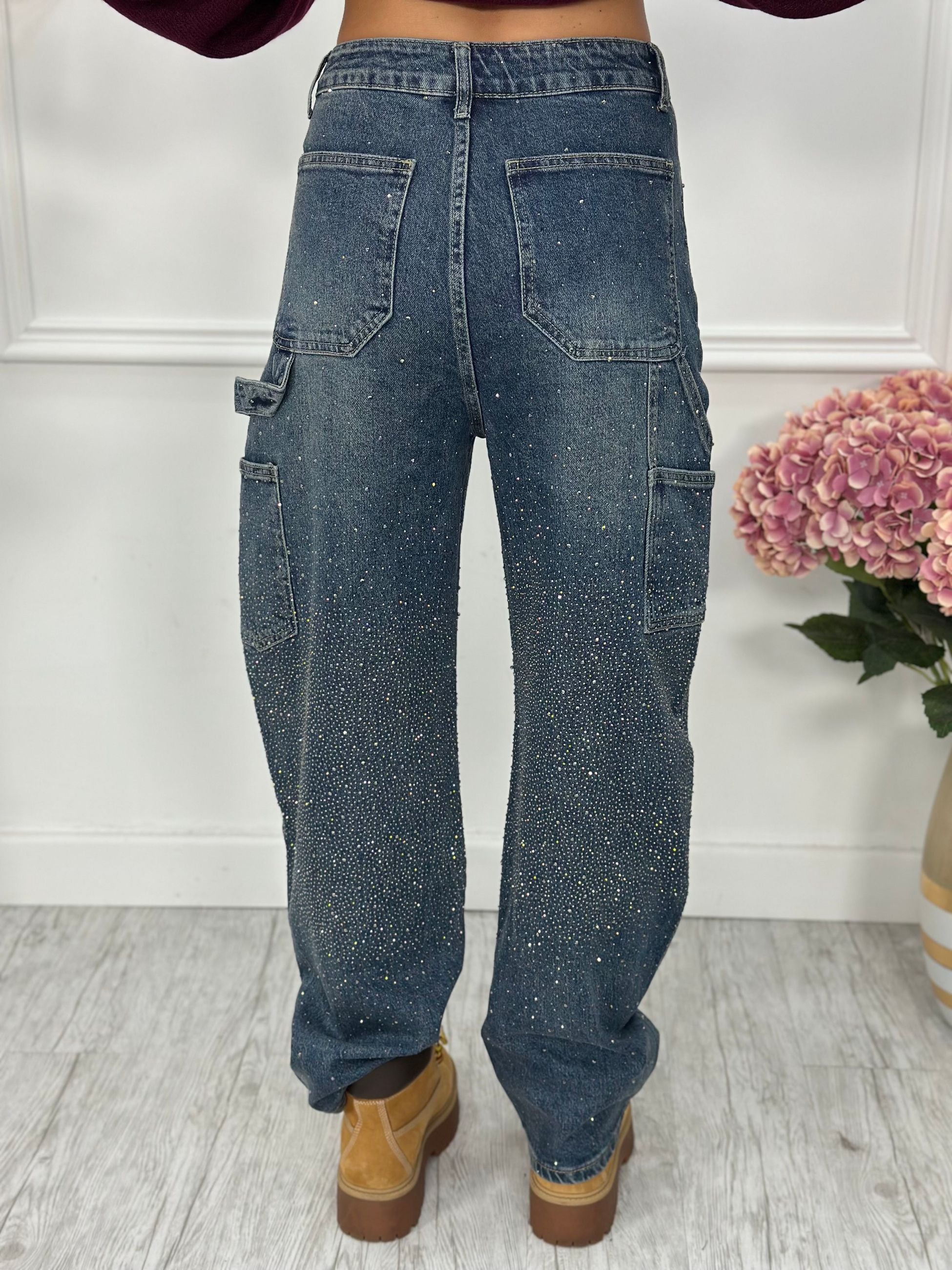 Jeans Balloon Brillantini YW1341 (elastico)