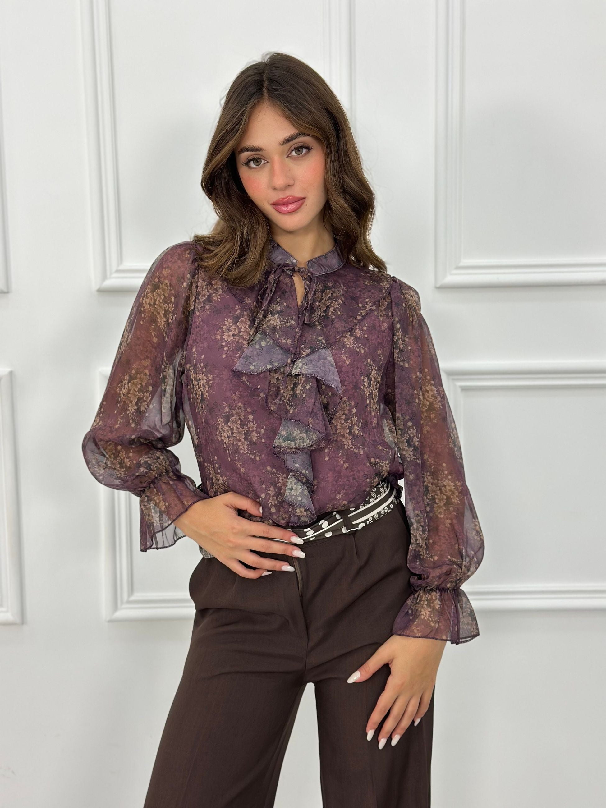 Camicia Floriana viscosa EXL5291