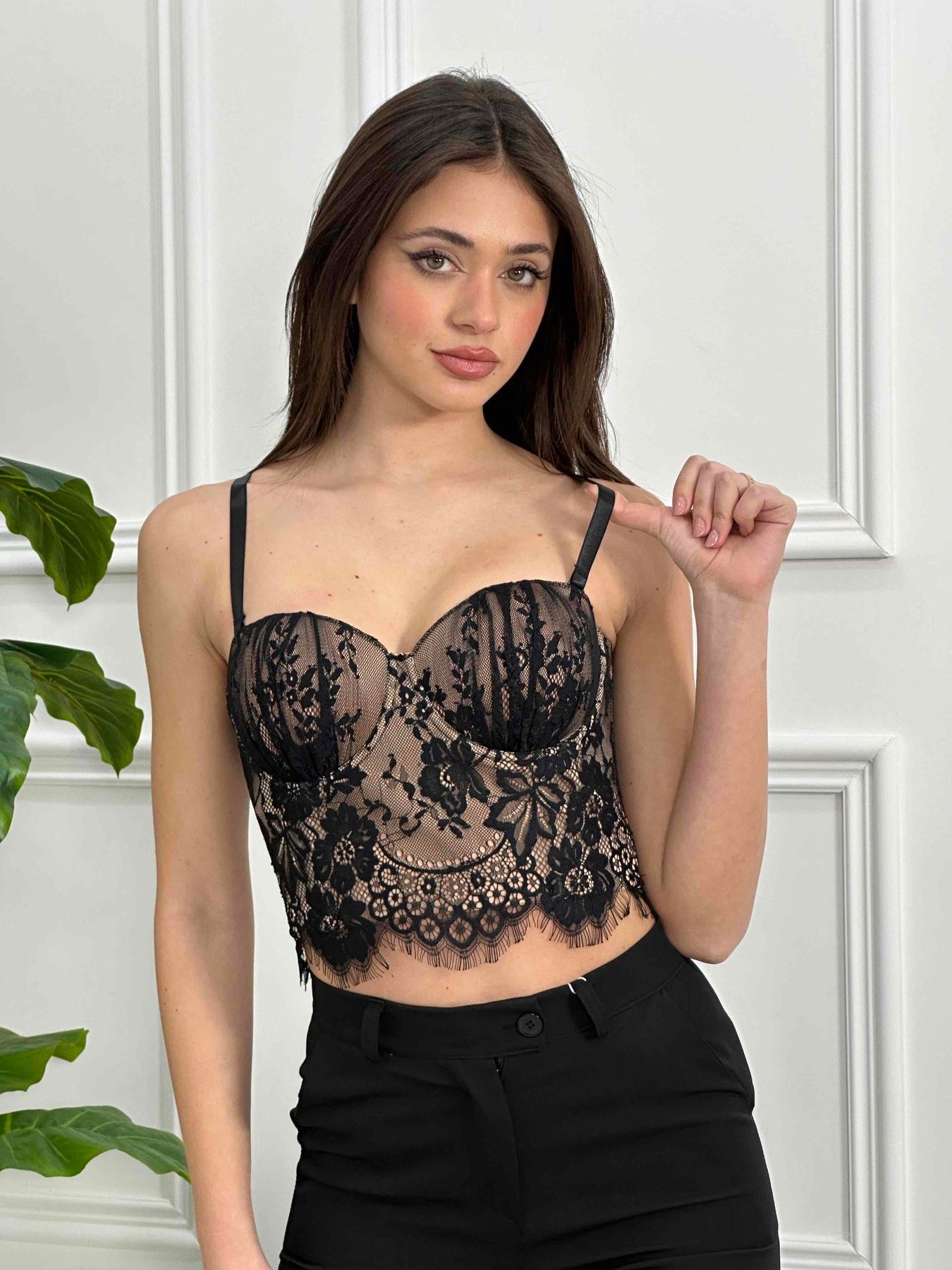 Top bustier in pizzo EXL921/24