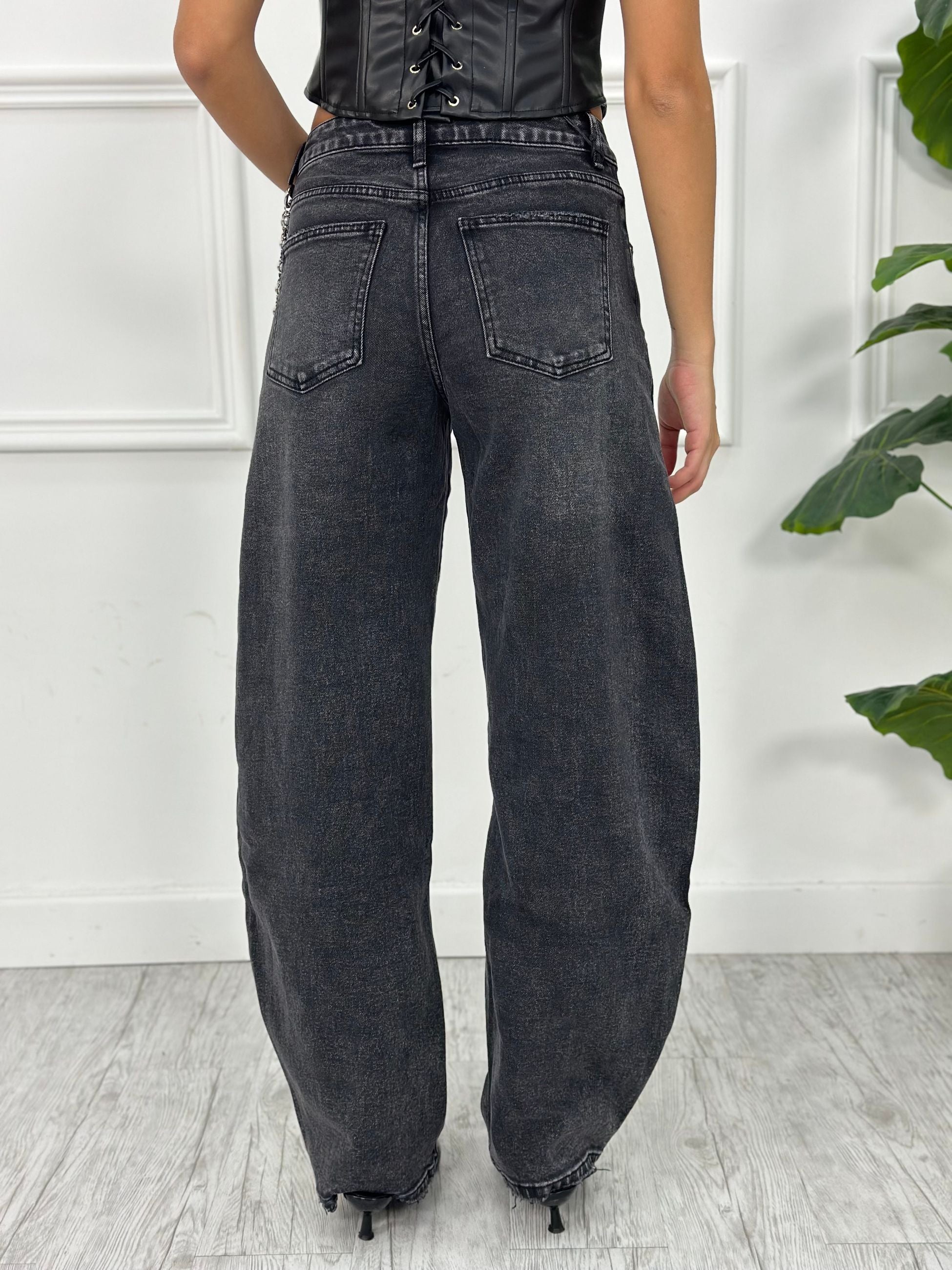 Jeans Baggy elastico H5065