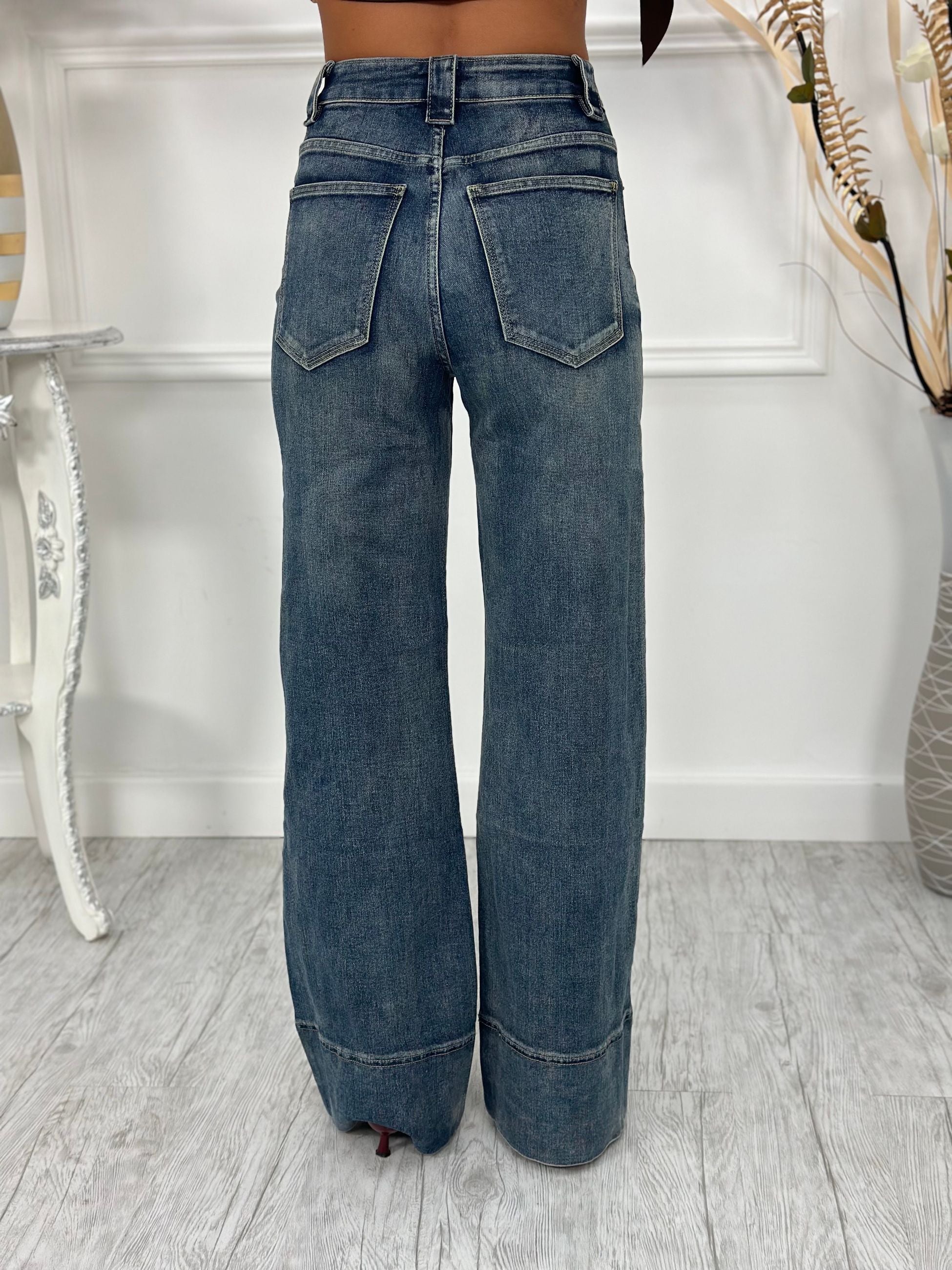 Jeans palazzo elastico 8784