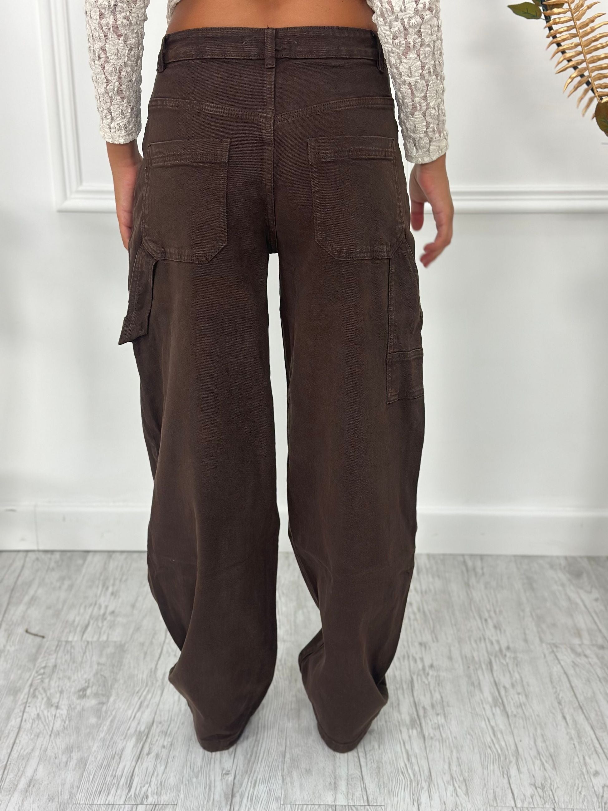 Jeans Balloon elastico Marrone 8948