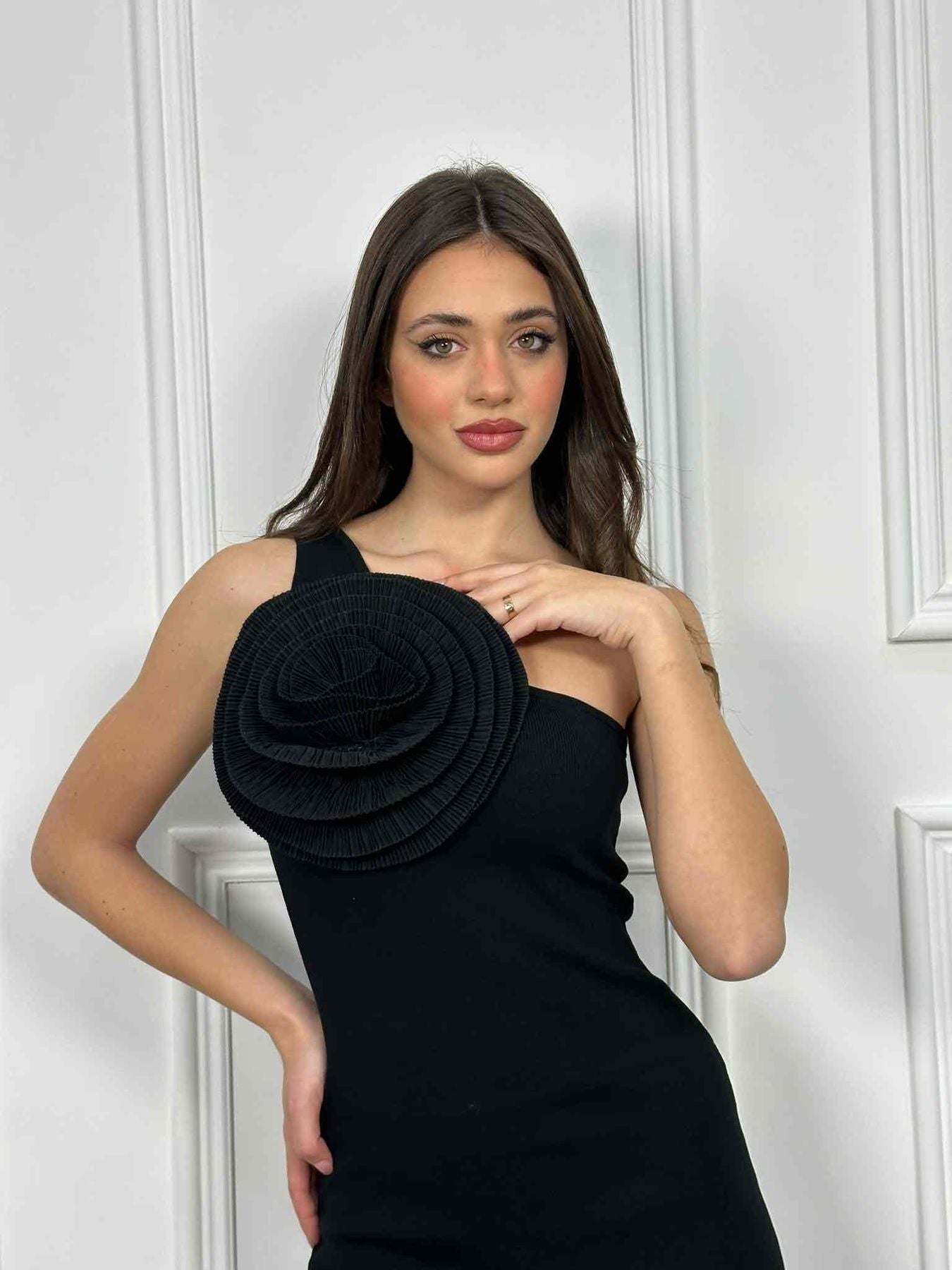 Abito monospalla bandage EXL607