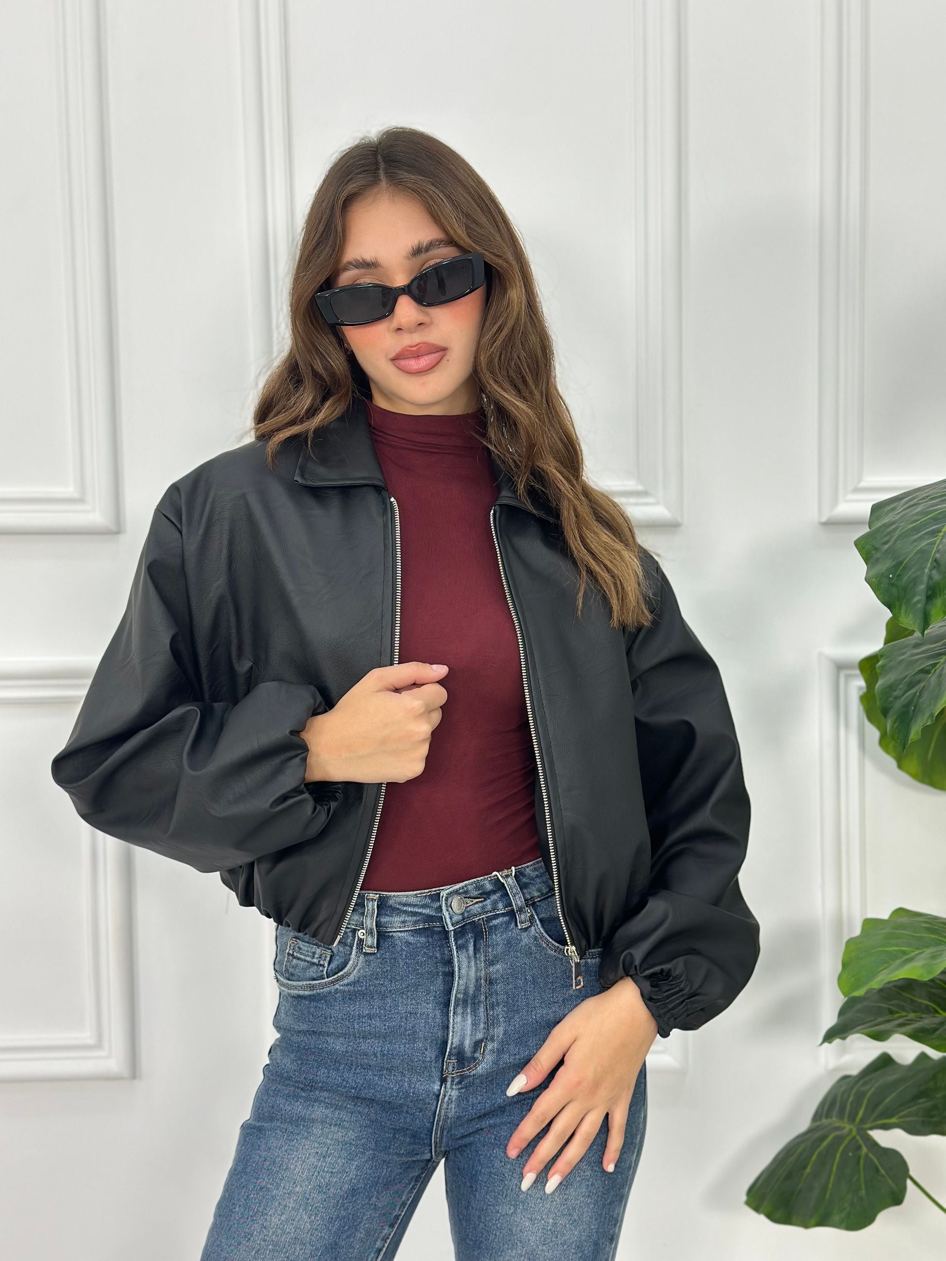 Giubbino Crop in Ecopelle ARG10110