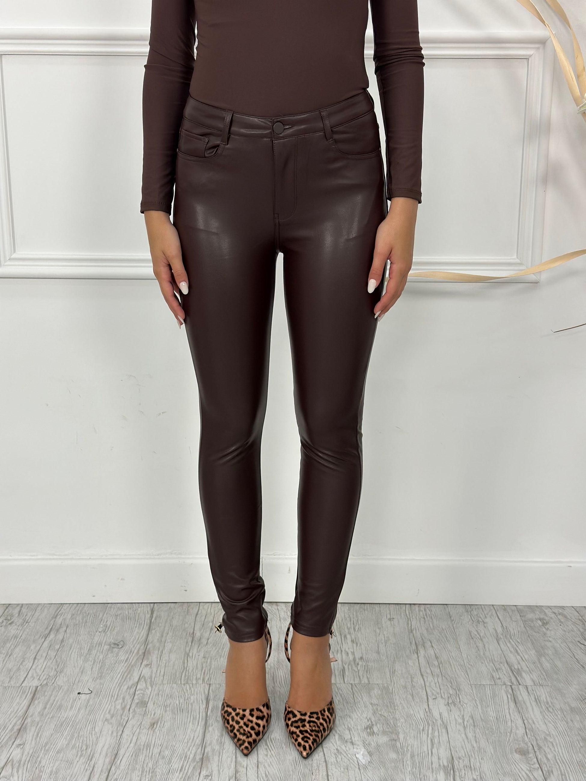 Pantalone Ecopelle elastico VS19050