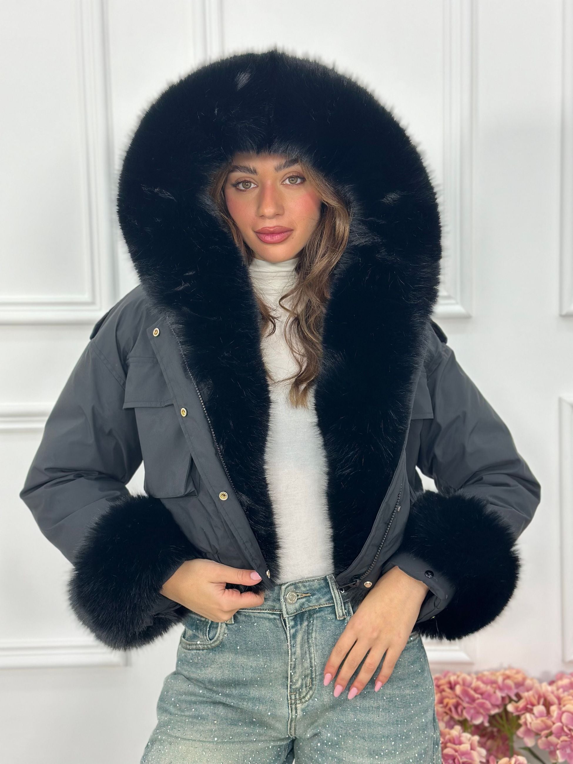 Giubbotto Crop Top Quality J8526