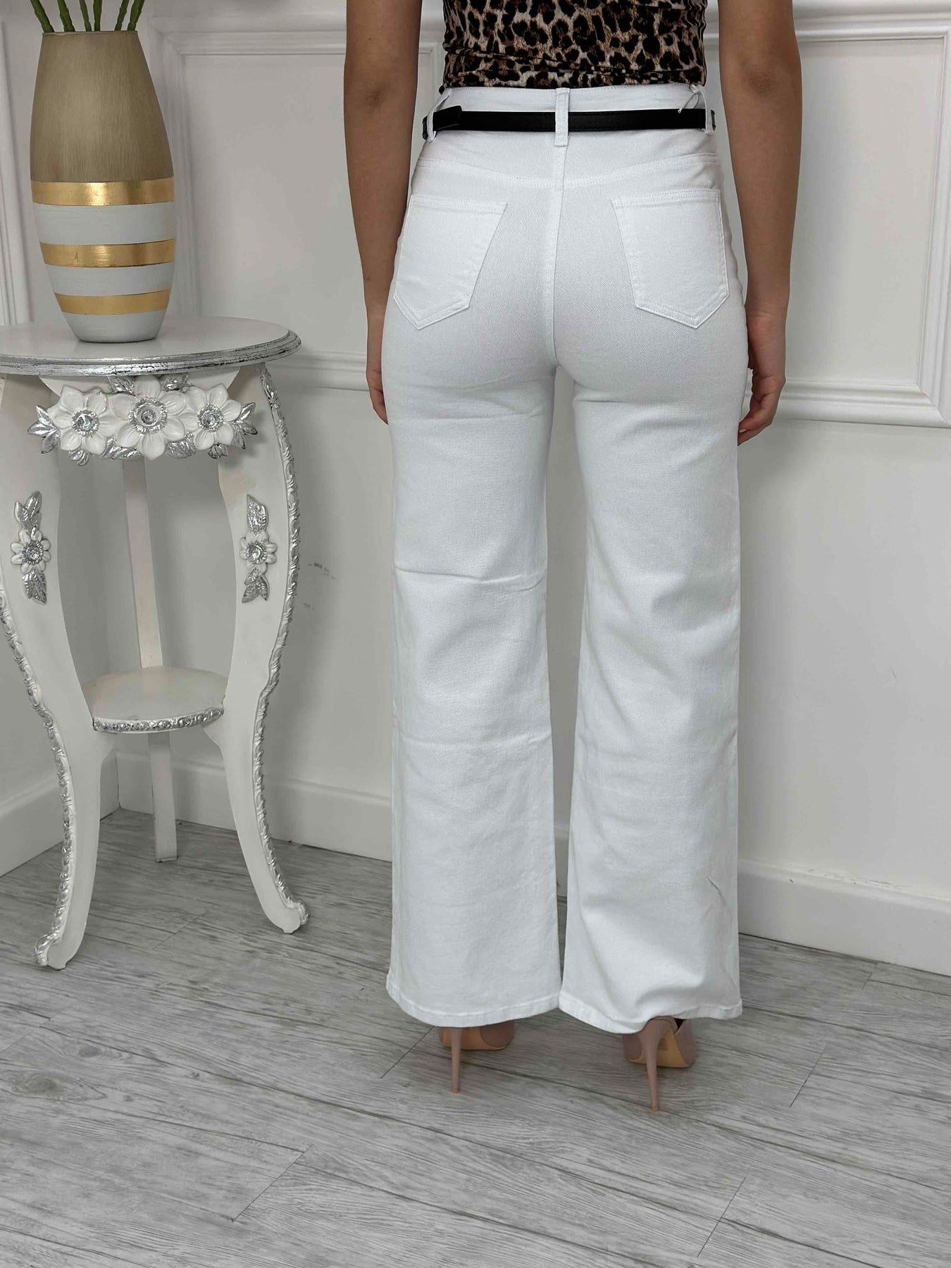 Jeans a palazzo whait elastico