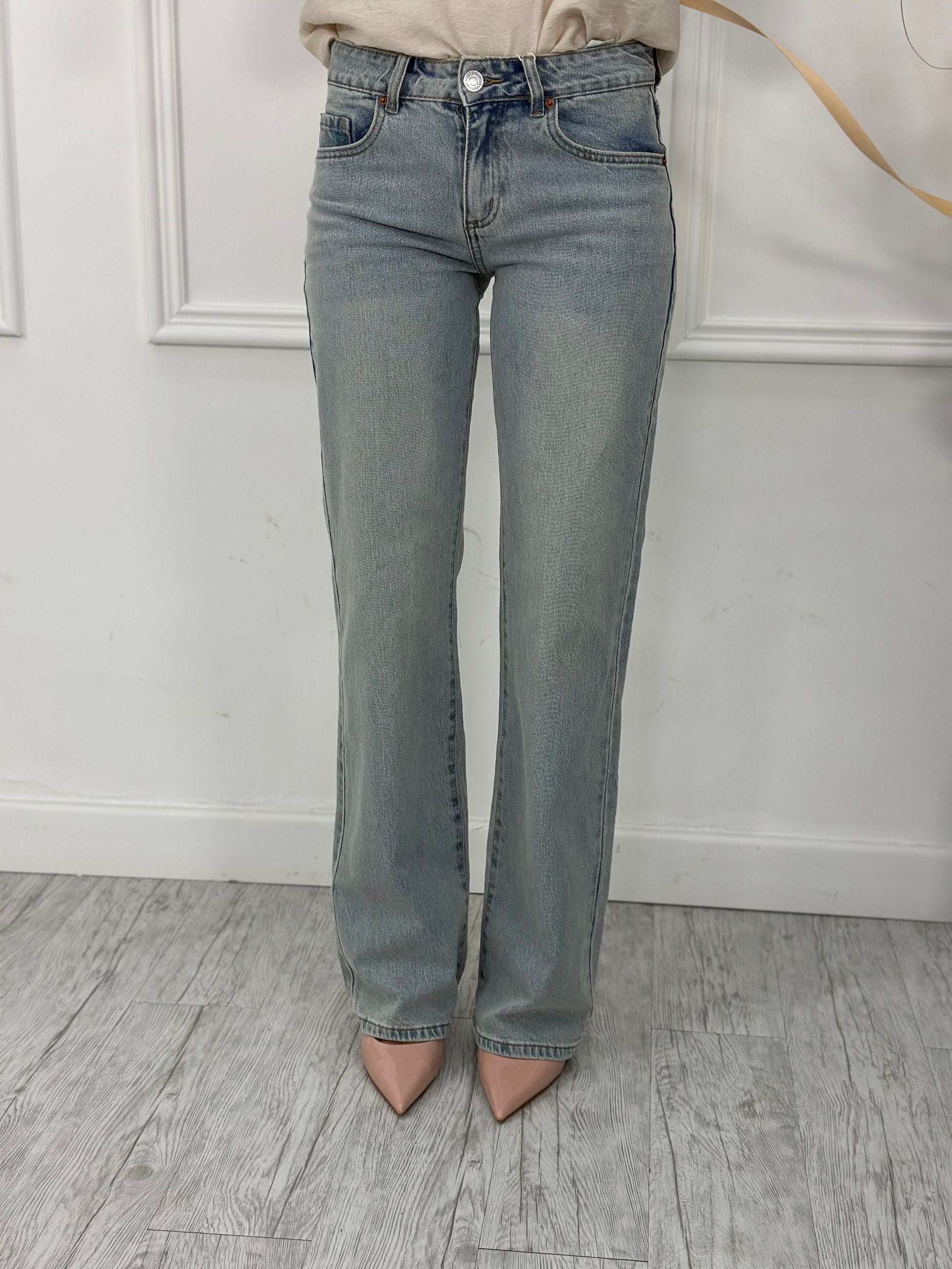 Jeans Wide Leg Vita Bassa 9426 (elastico)