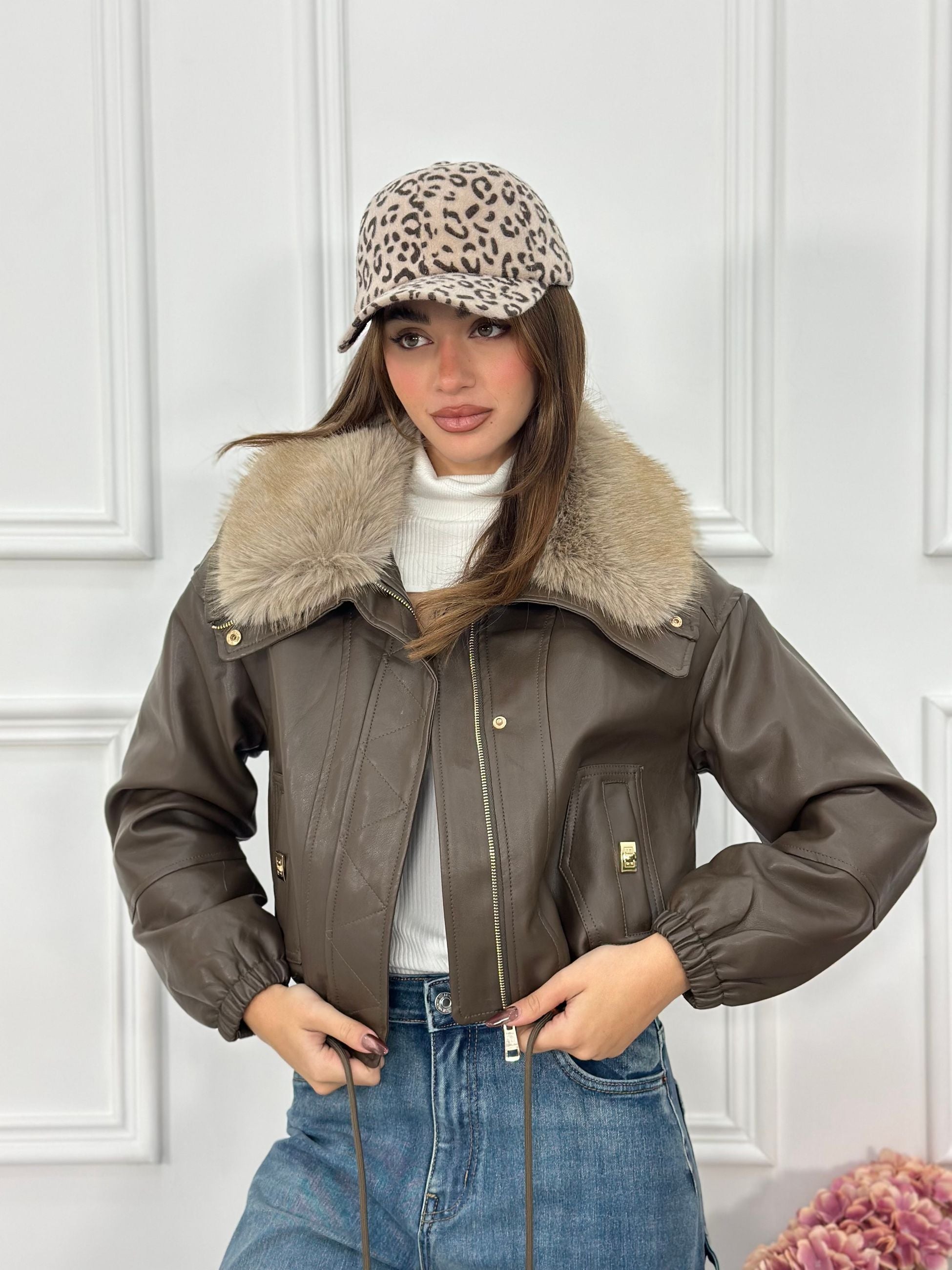 Giubbotto Crop Top Quality S-5636