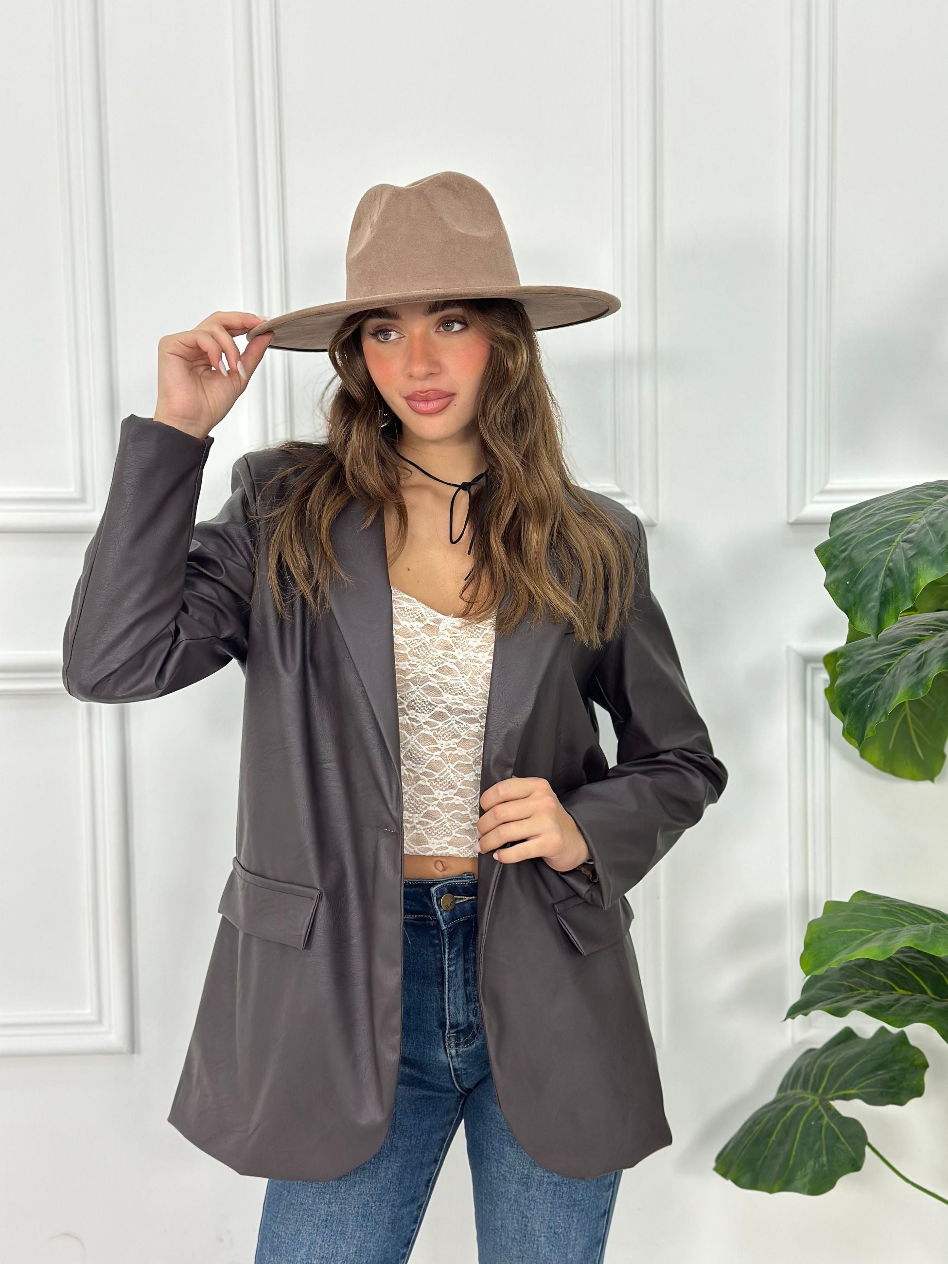 Giacca Over Size in Ecopelle ARG11040